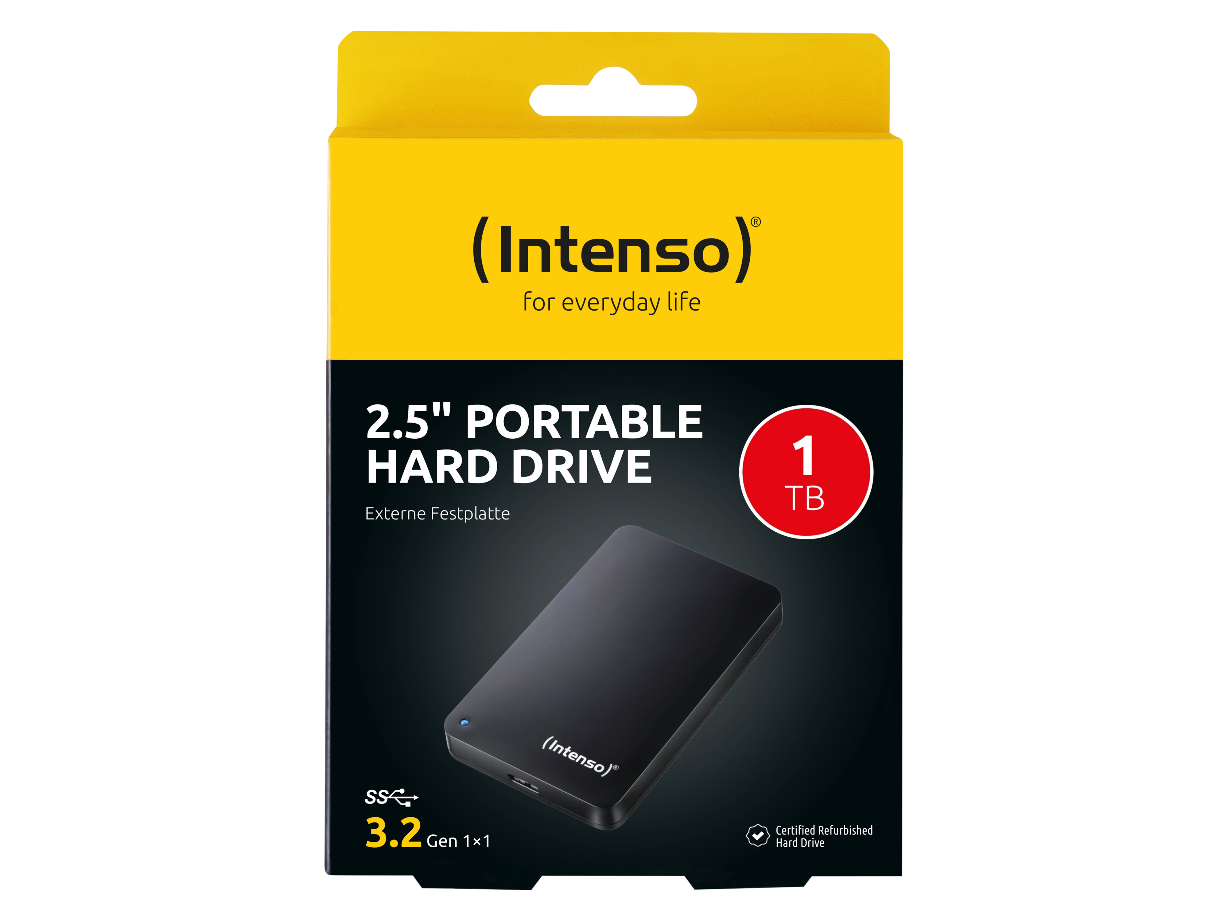 INTENSO USB 3.0-HDD Memory Case, 1 TB, schwarz, refurbished