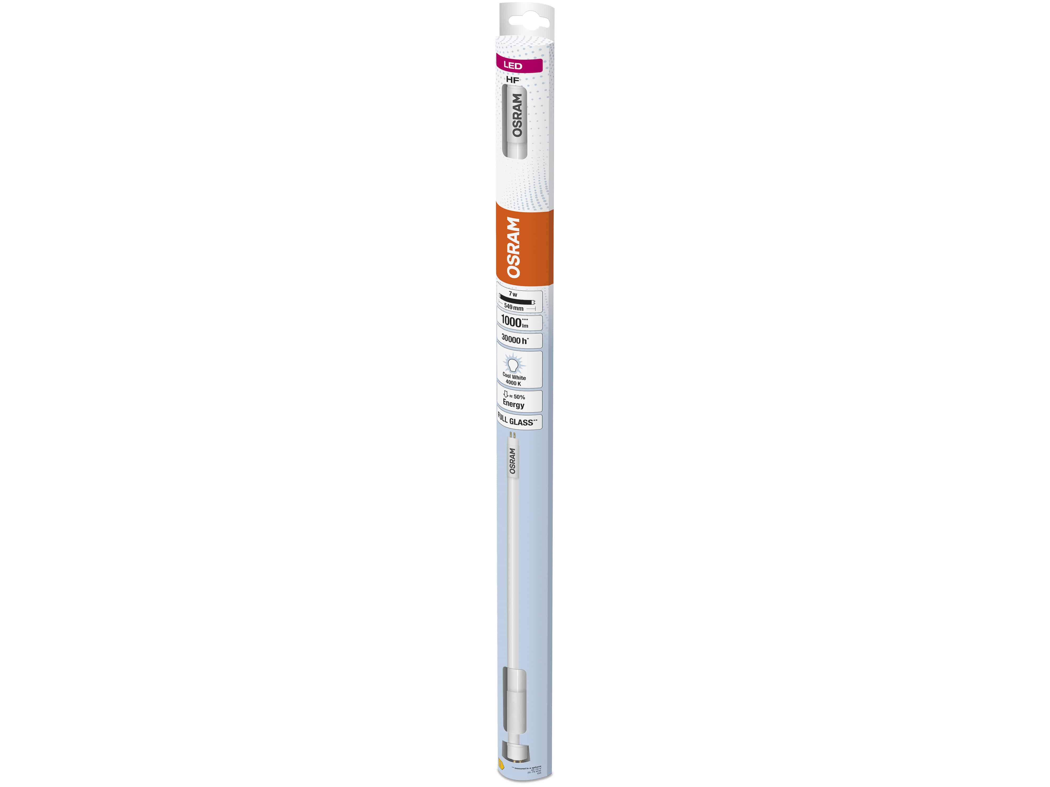OSRAM LED-Röhre, T5, 549mm, G5, EEK: E, 7W, 1000lm, 4000K OSRAM LED-Röhre, T5, 549mm, G5, EEK: E, 7W, 1000lm, 4000K