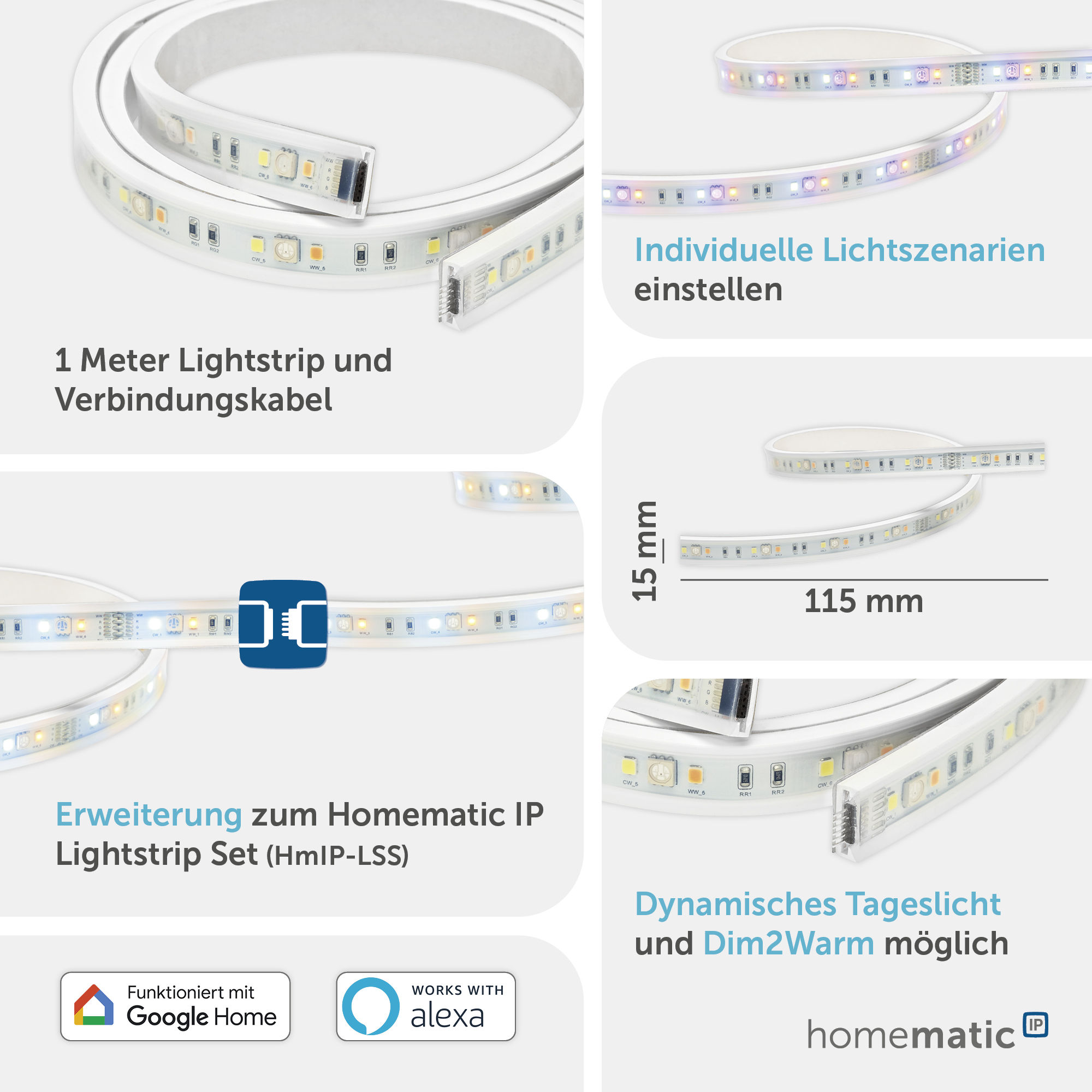 HOMEMATIC IP 160677A0 Lightstrip 1 m HOMEMATIC IP 160677A0 Lightstrip 1 m