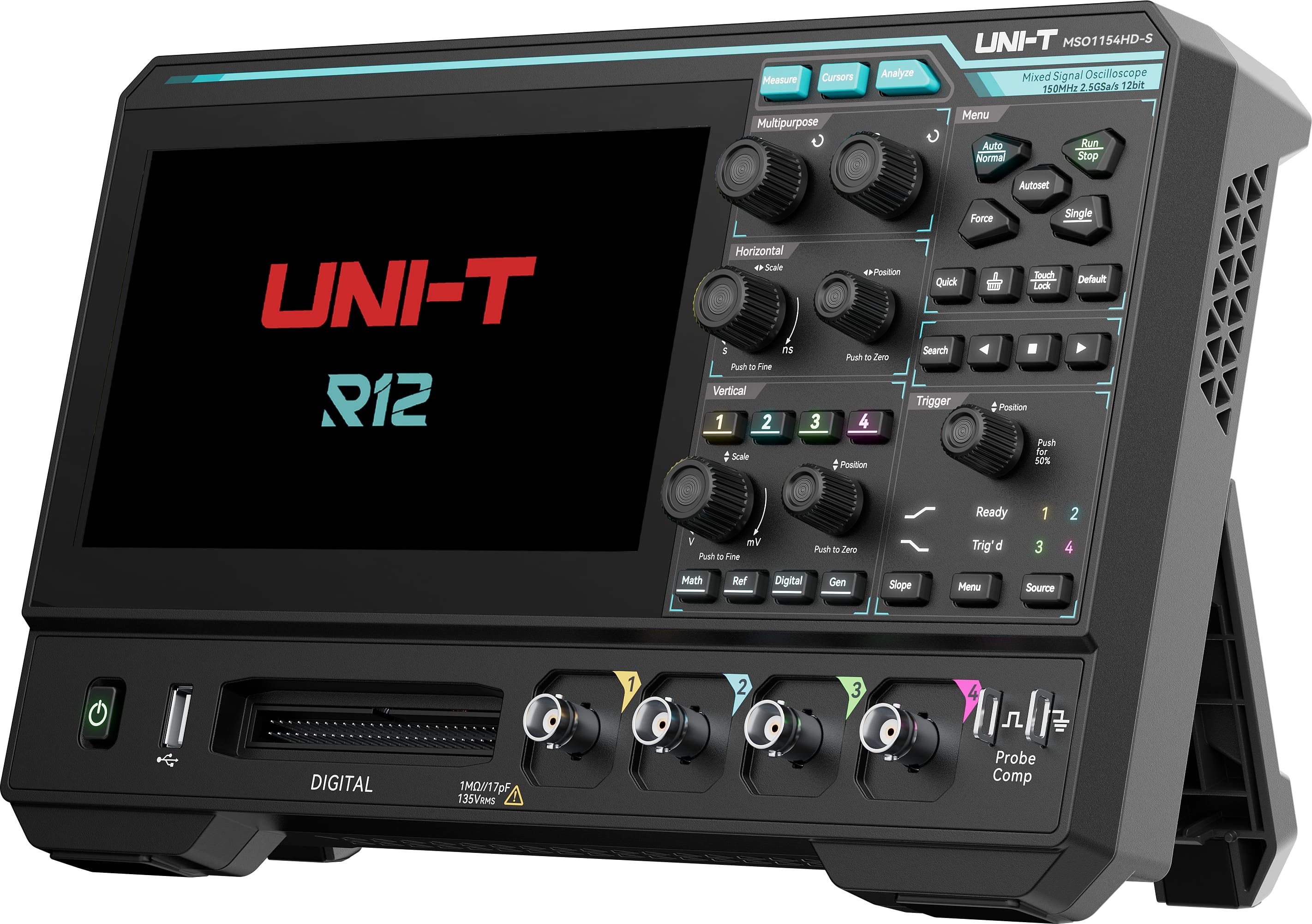 UNI-T Oszilloskop MSO1154HD-S, AWG, 4+16 Kanäle, 2,5 GS/s, 150 MHz