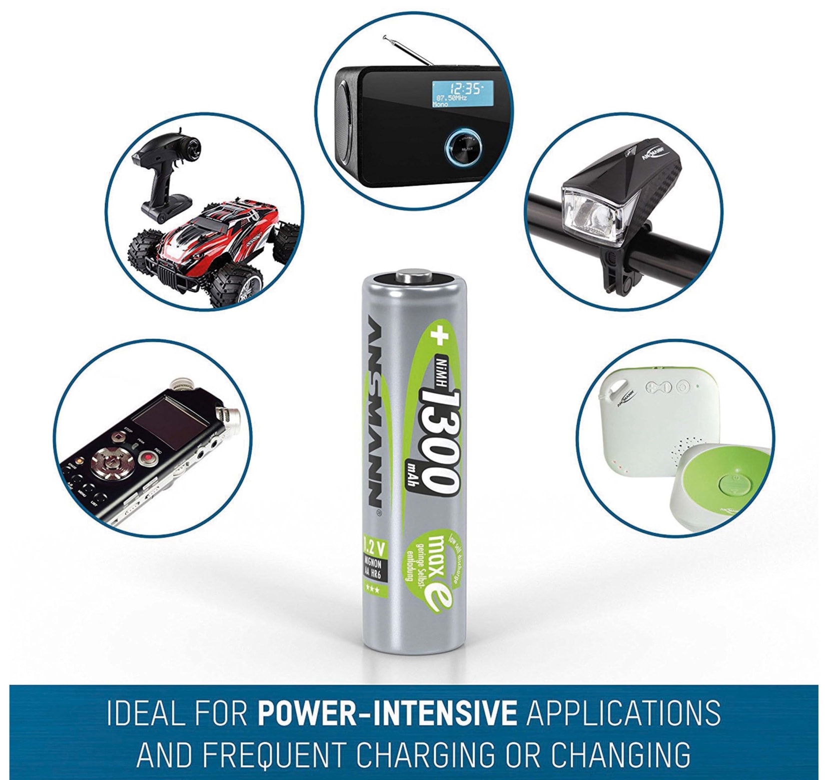 ANSMANN NiMH-Mignon-Akku maxE, 1300mAh, 4 Stück