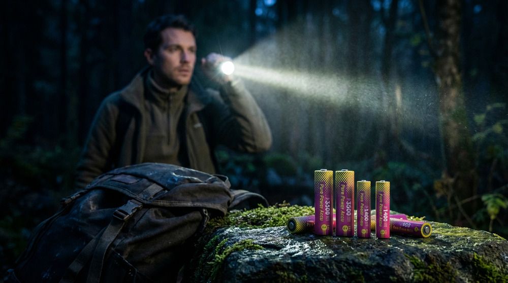 Lademodul ANSMANN Pure Power Set, 4× Micro AAA Akkus Typ 1400