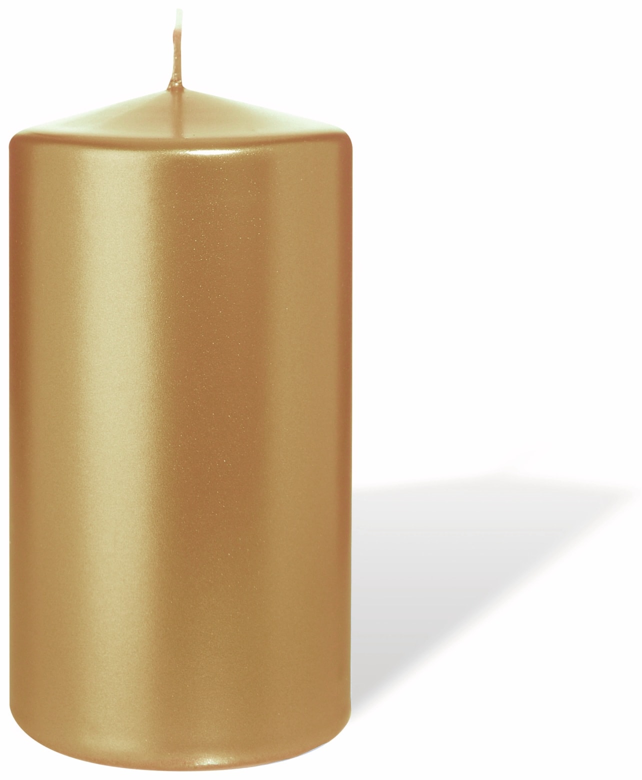 WIEDEMANN Flachkopfkerze Glitter, gold, 68x130 mm WIEDEMANN Flachkopfkerze Glitter, gold, 68x130 mm