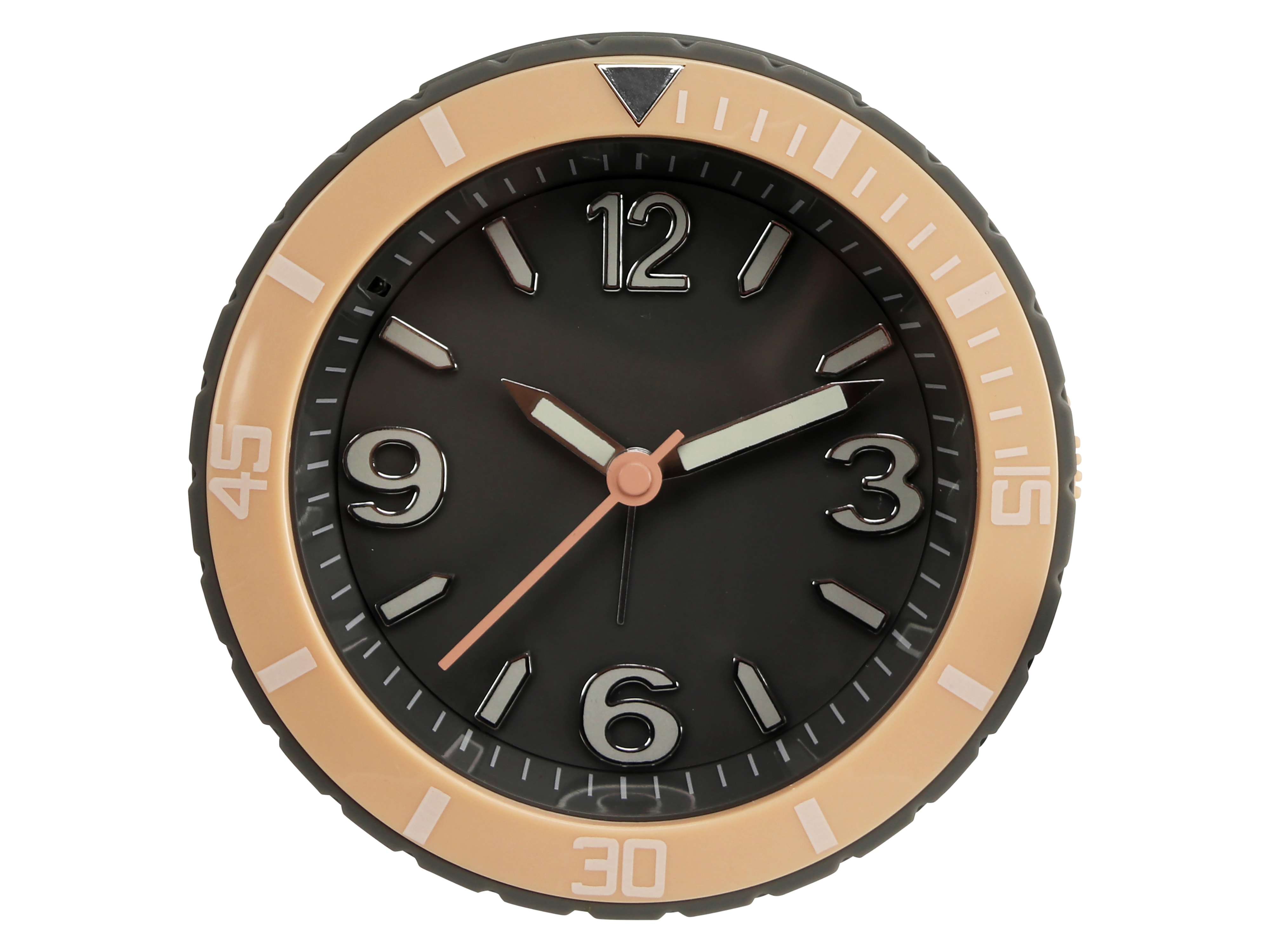 Wecker, COLOUR TIME, Ø13cm, grau/gelb