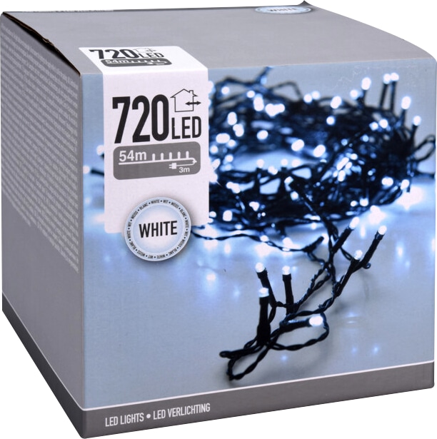 LED-Lichterkette, 720 LEDs, kaltweiß, 230V~, IP44, Innen/Außen