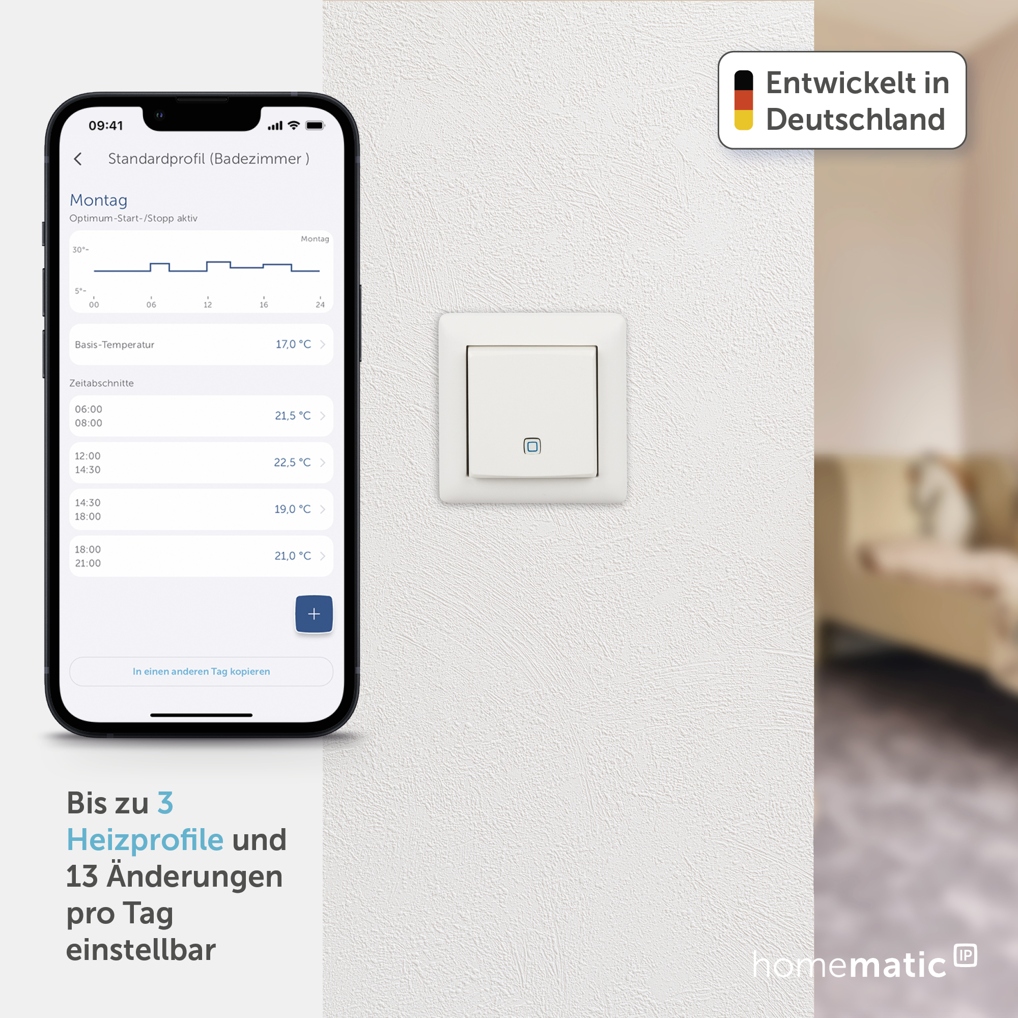 HOMEMATIC IP Smart Home 150181A0, Temp. und Luftfeucht. Sensor