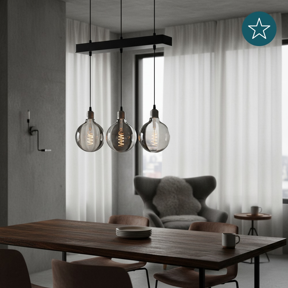 LUXULA LED-Filament-Lampe, SPIRAL, Globe, E27, 4W, 40lm, 1800K, dimmbar