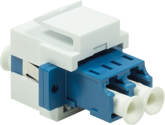 LOGILINK LC-Duplex Kupplung NK0030 blau/weiß, Einbau in Keystone Panels LOGILINK LC-Duplex Kupplung NK0030 blau/weiß, Einbau in Keystone Panels