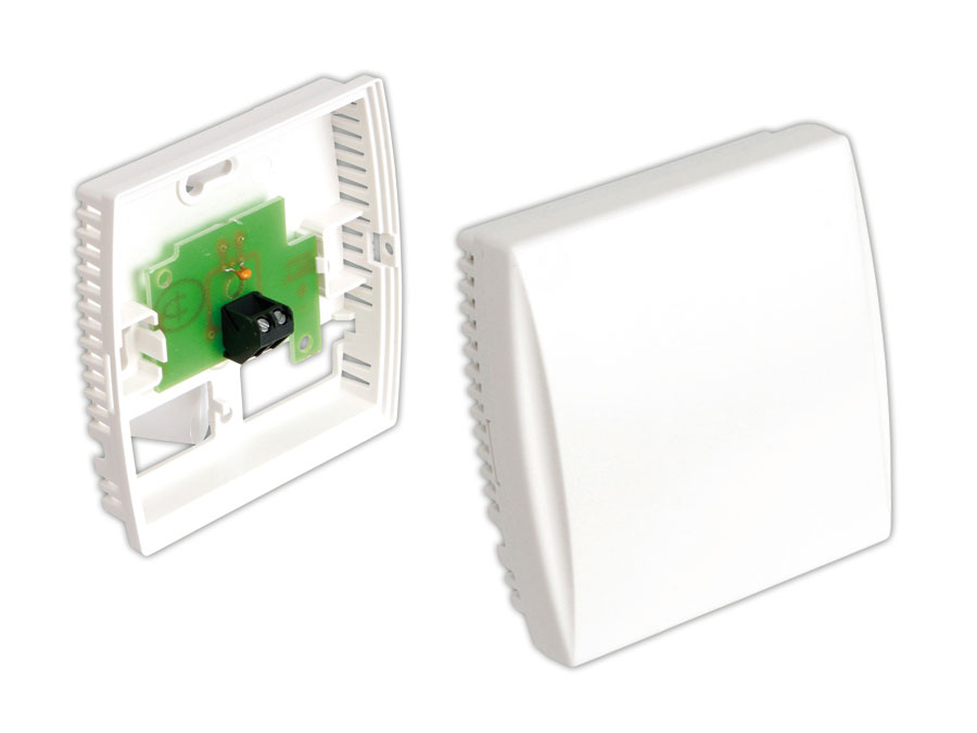 Raumtemperaturfühler mit Sensor PT100, 84,5x84,5x25 mm