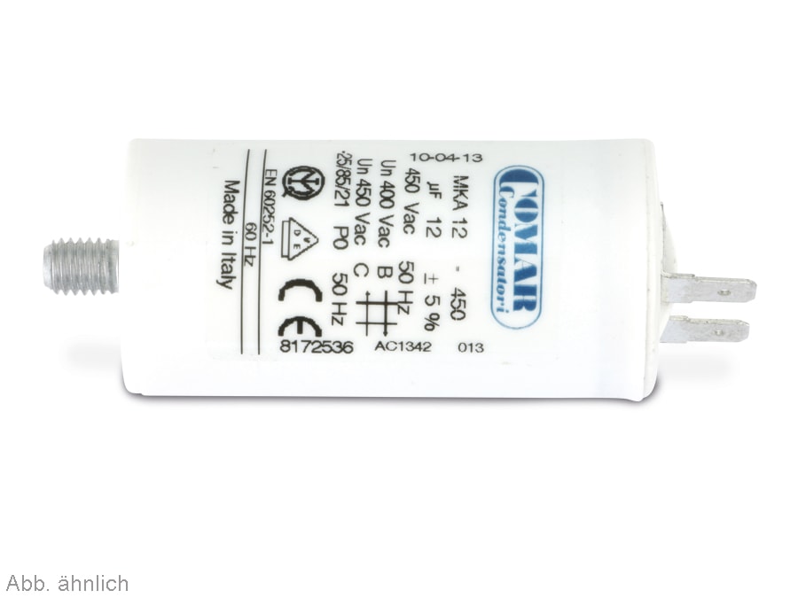 COMAR Motorkondensator, 70µF, 450V, 6,3mm COMAR Motorkondensator, 70µF, 450V, 6,3mm