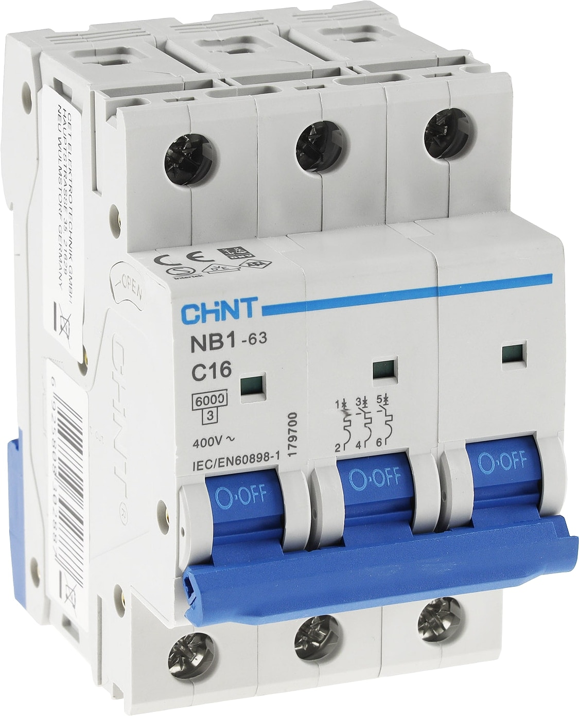 CHINT Leitungsschutzschalter 23392, C16, 16 A, 3-polig