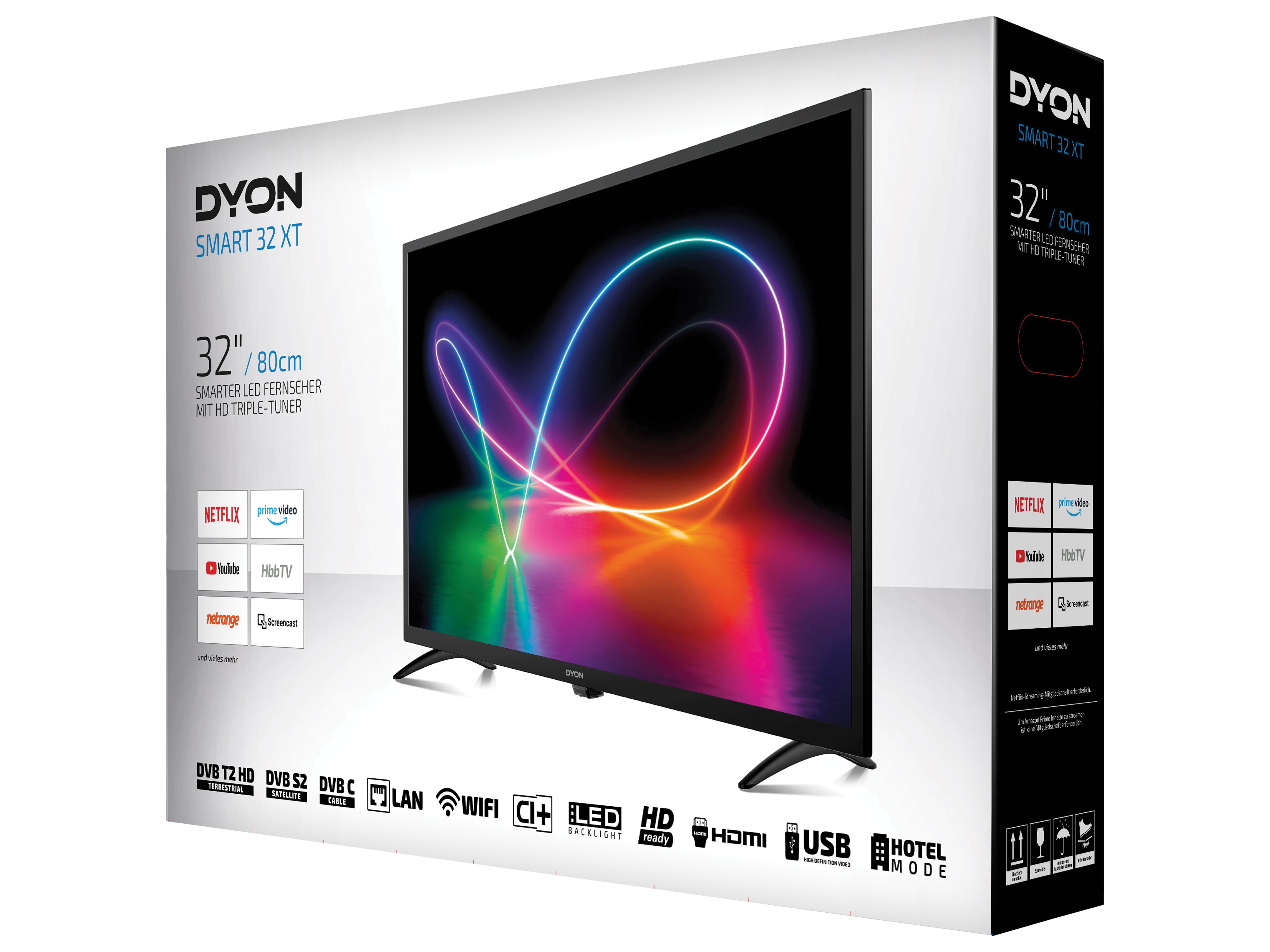 DYON LED-TV Smart 32 XT, 80 cm (32"), HD, Wlan, EEK F