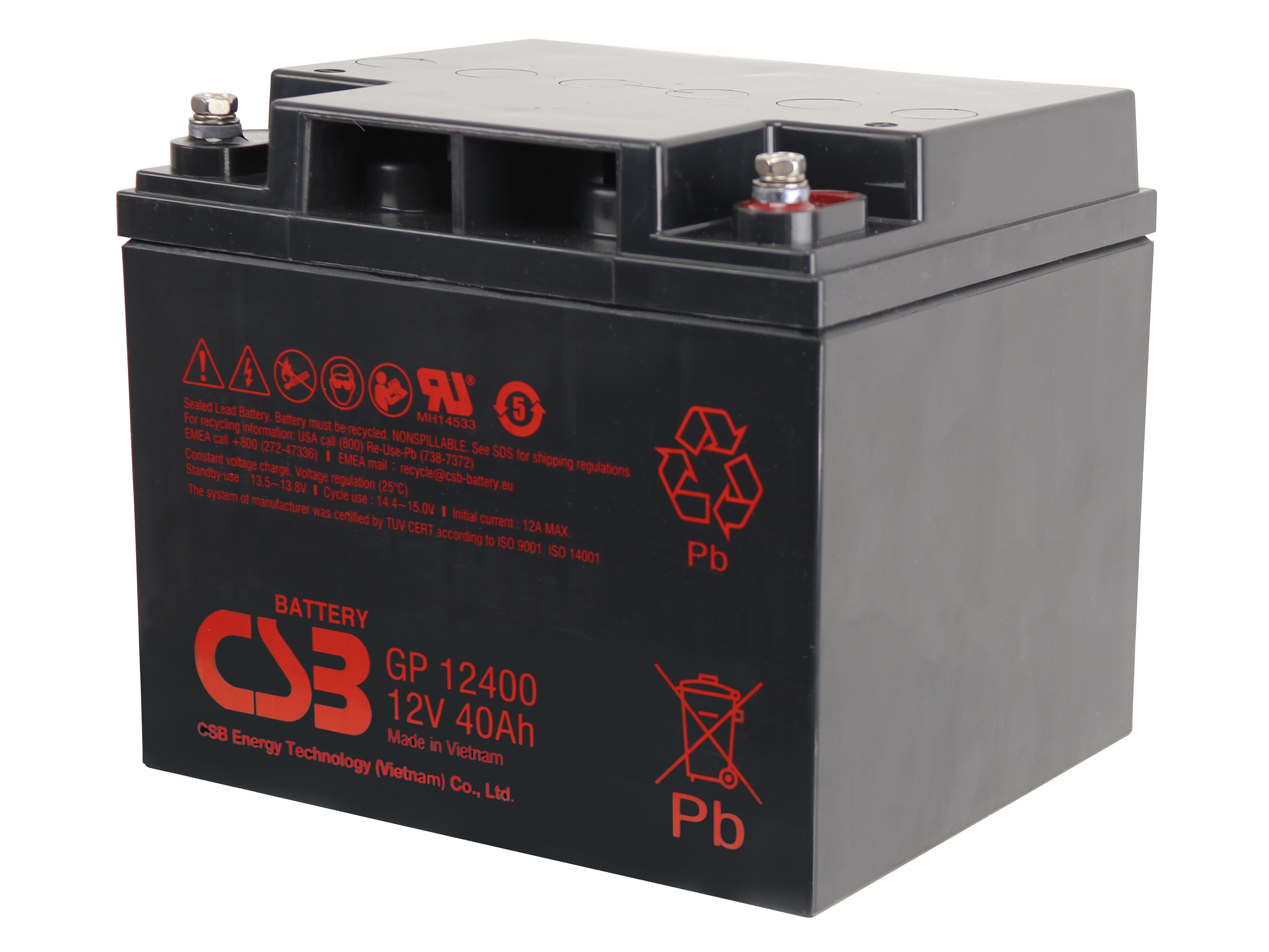CSB Blei-Akkumulator GP12400, 12 V-/40 Ah CSB Blei-Akkumulator GP12400, 12 V-/40 Ah