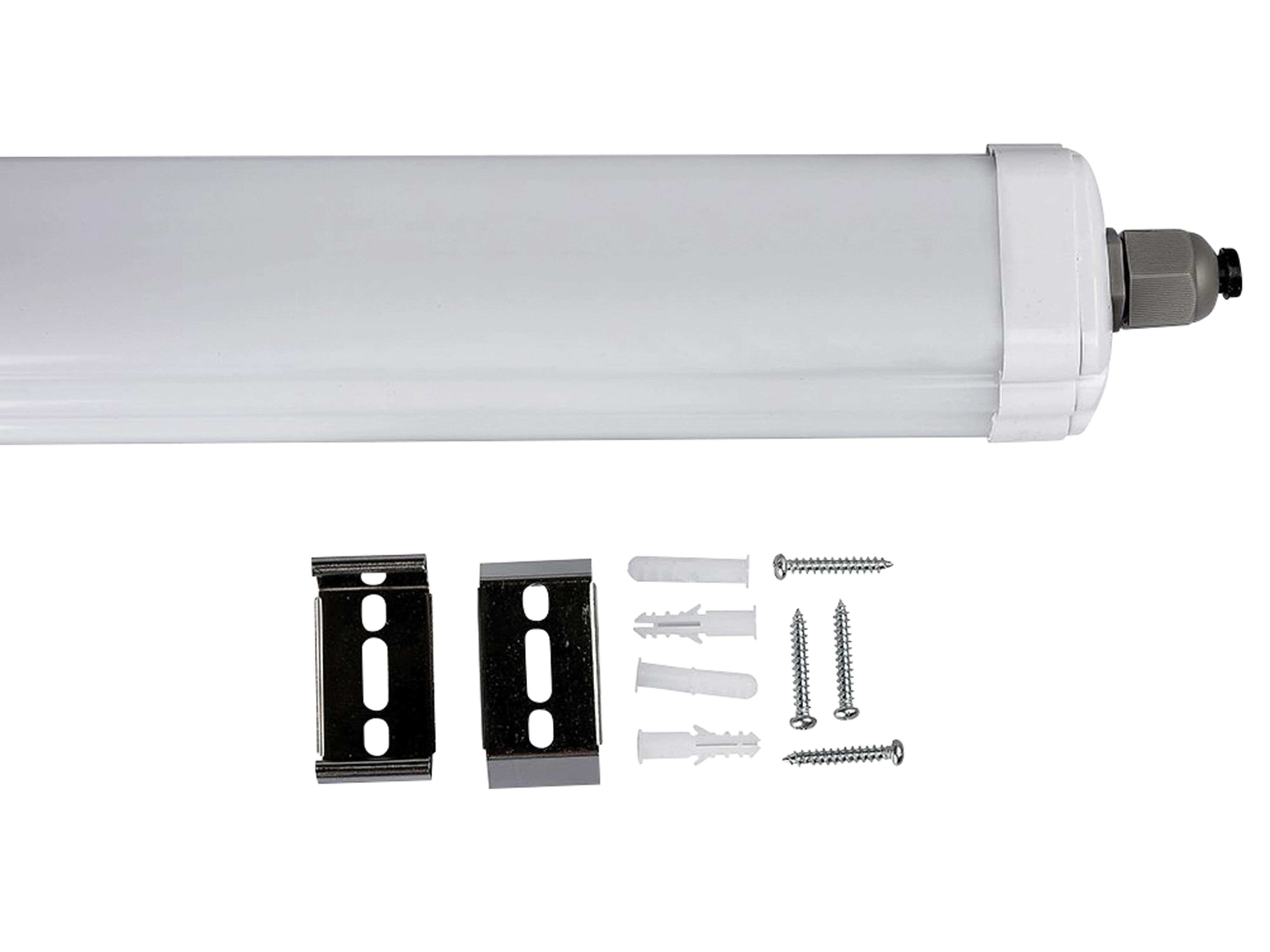 V-TAC LED-Feuchtraum-Wannenleuchte VT-1574-N, EEK: E, 48 W, 5760 lm, 6500 K, 1500 mm, 12 Stück V-TAC LED-Feuchtraum-Wannenleuchte VT-1574-N, EEK: E, 48 W, 5760 lm, 6500 K, 1500 mm, 12 Stück