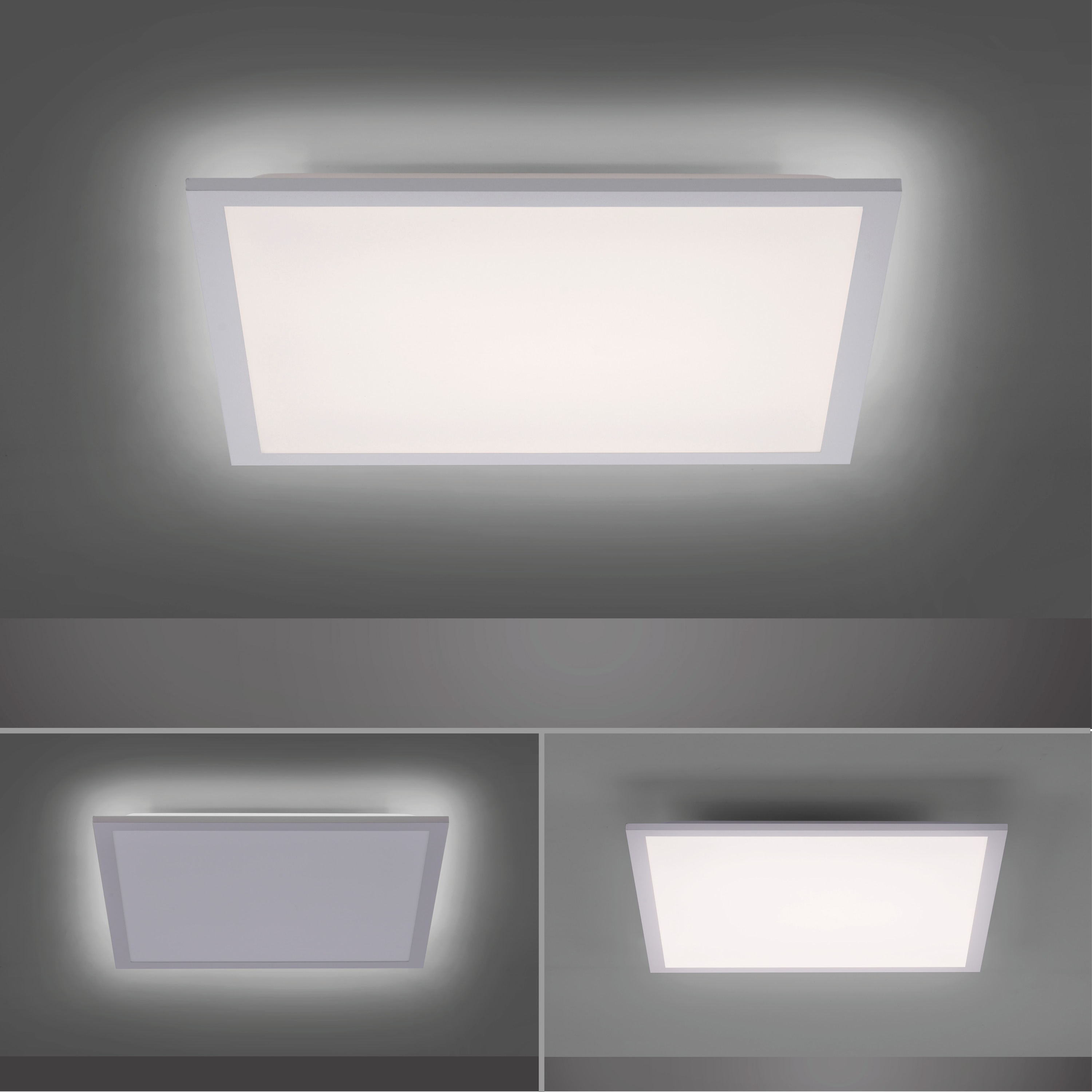 JUST LIGHT LED-Deckenleuchte 12201-16 weiss, 22 W, 2660 lm, 3000 K, einzeln schaltbar