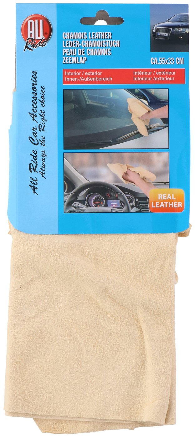 ALL RIDE Leder-Chamois Tuch, 55x33 cm