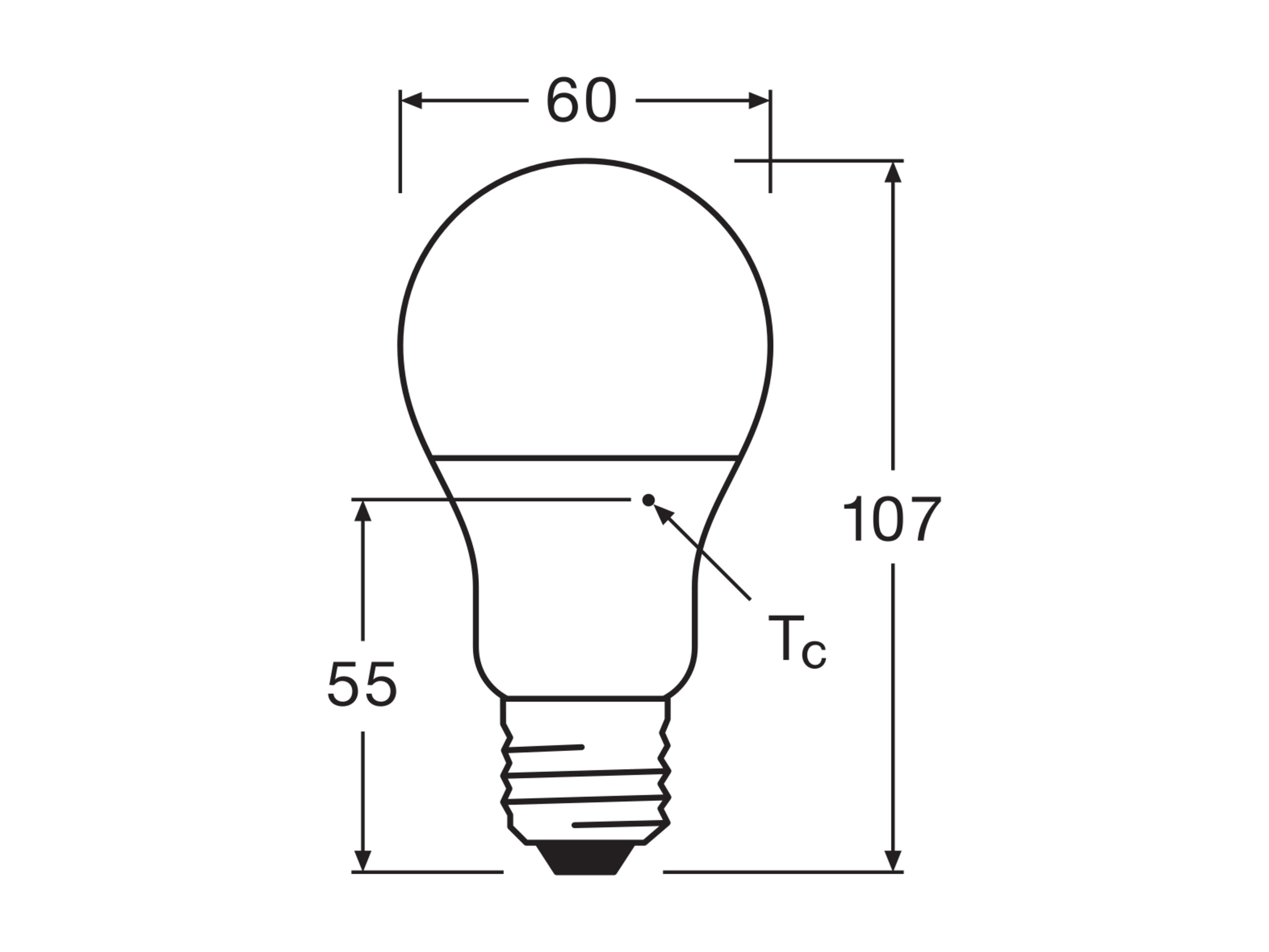 LEDVANCE Led-Lampe, E27, 8W, 2700K, EEK: F, 806lm, warmweiß