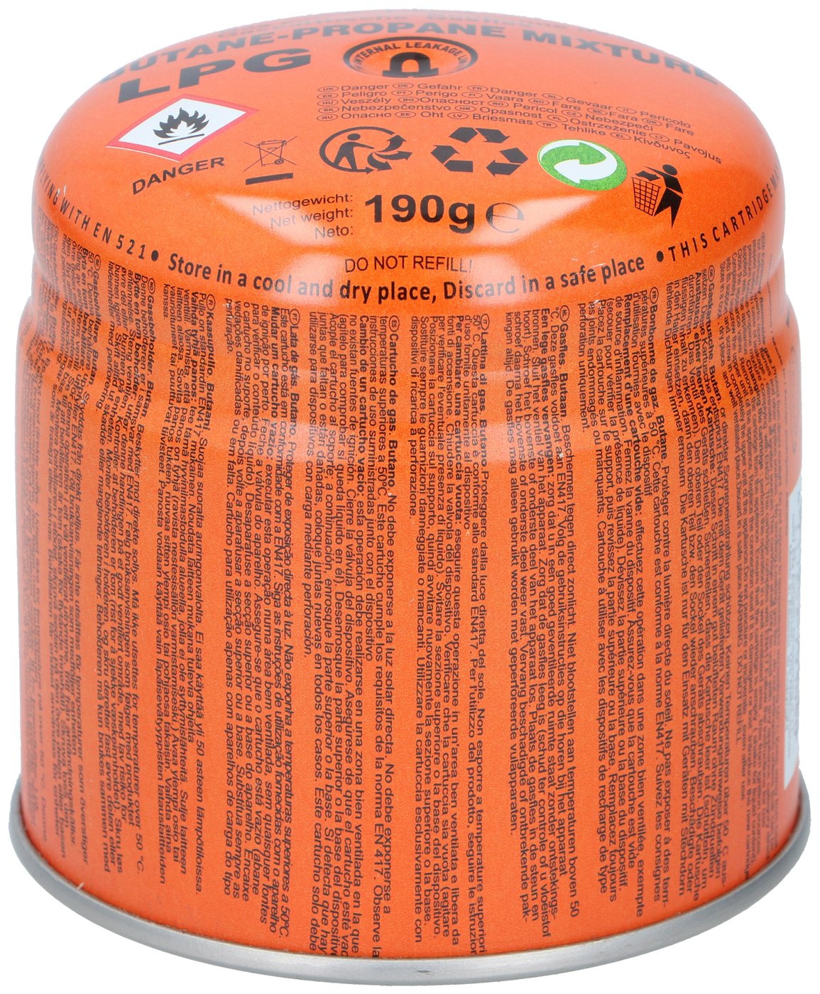 Gaskartusche, Butan/Propan, 190g