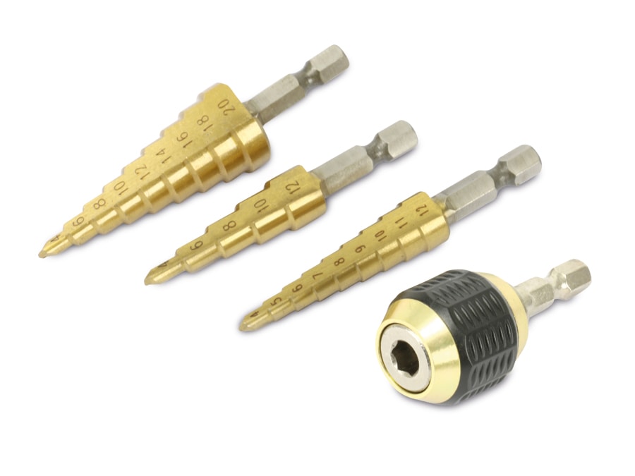 DAYTOOLS HSS Stufenbohrersatz für Schrauber SBS-4, 4-teilig DAYTOOLS HSS Stufenbohrersatz für Schrauber SBS-4, 4-teilig