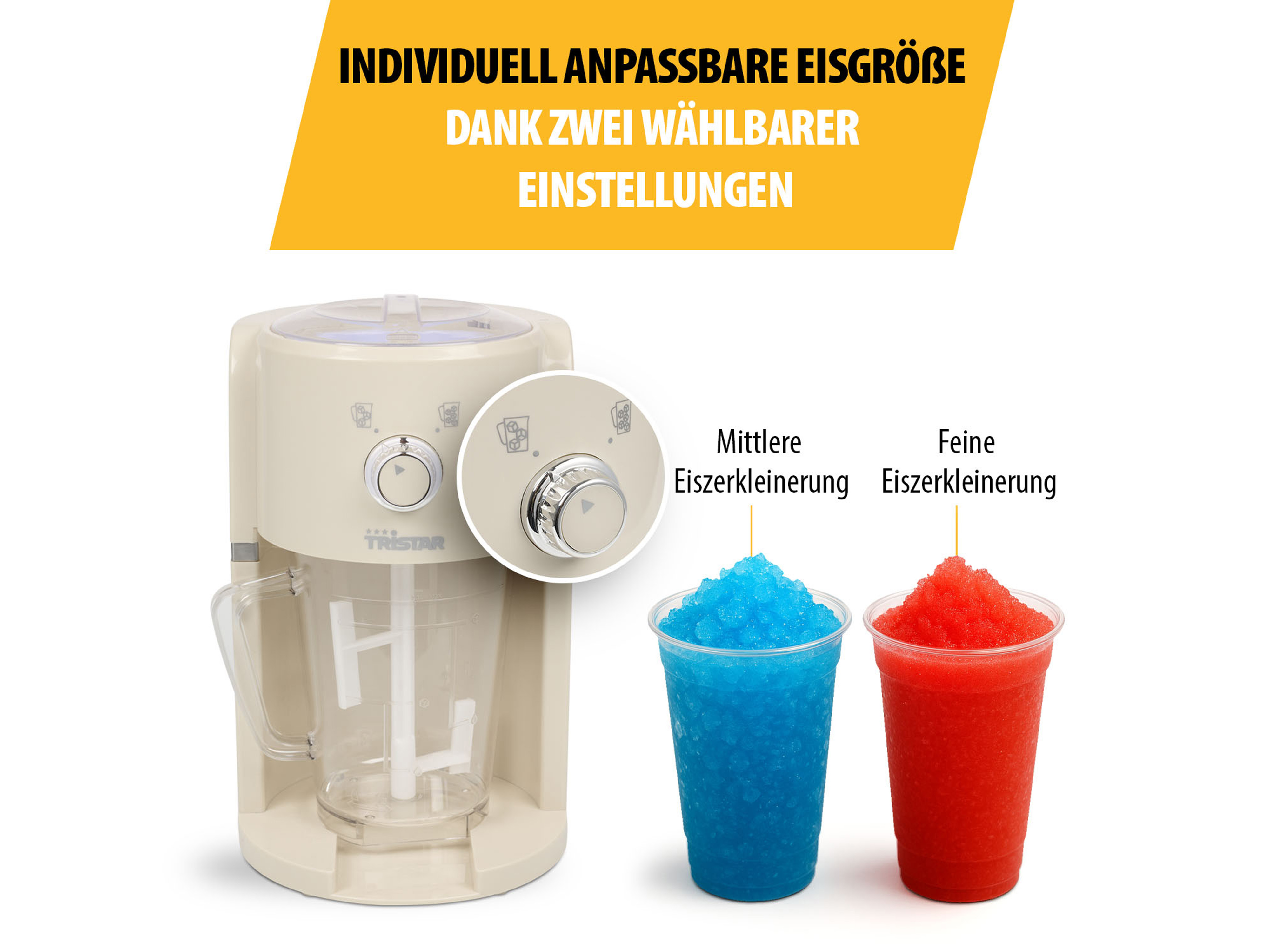 TRISTAR Slush-Eismaschine KD-7310, Slushy Maker, leistungsstarker 30W-Motor