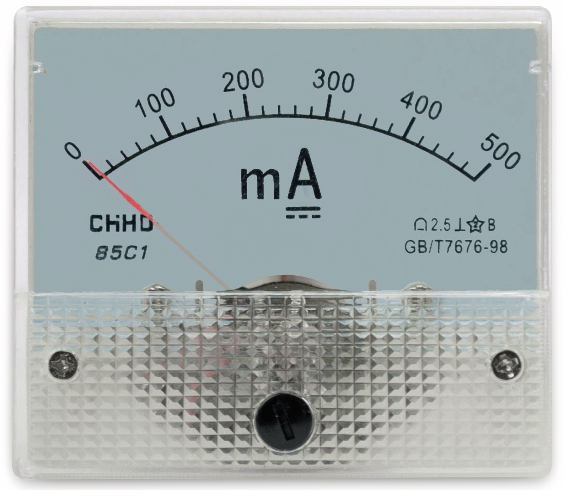 Einbau-Messinstrument, 0...500 mA- Einbau-Messinstrument, 0...500 mA-