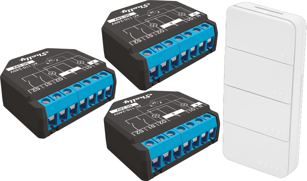 SHELLY Rollladen Automatsierung Starter Kit, 3er Set SHELLY Rolladen Automatsierung Starter Kit, 3er Set