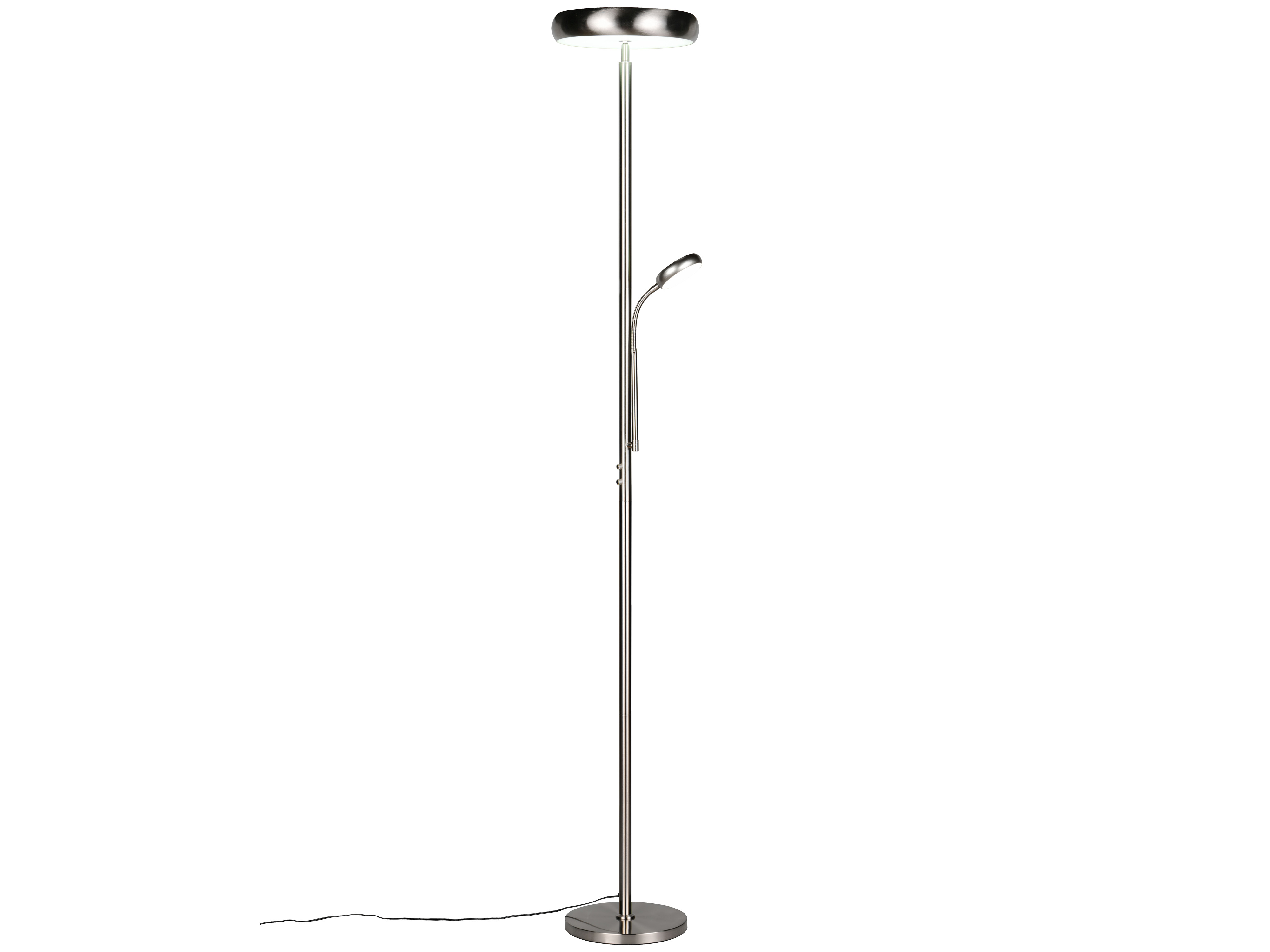 REALITY LED-Stehleuchte Palermo R45741107, 23W, 3000... 6500K, 2500lm, CCT, IP20, Nickel