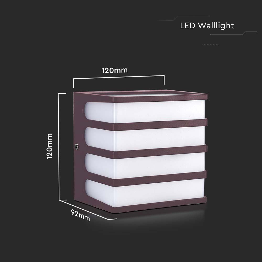 V-TAC LED-Wandleuchte VT-732, EEK: F, 8 W, 800 lm, 4000 K, braun V-TAC LED-Wandleuchte VT-732, EEK: F, 8 W, 800 lm, 4000 K, braun