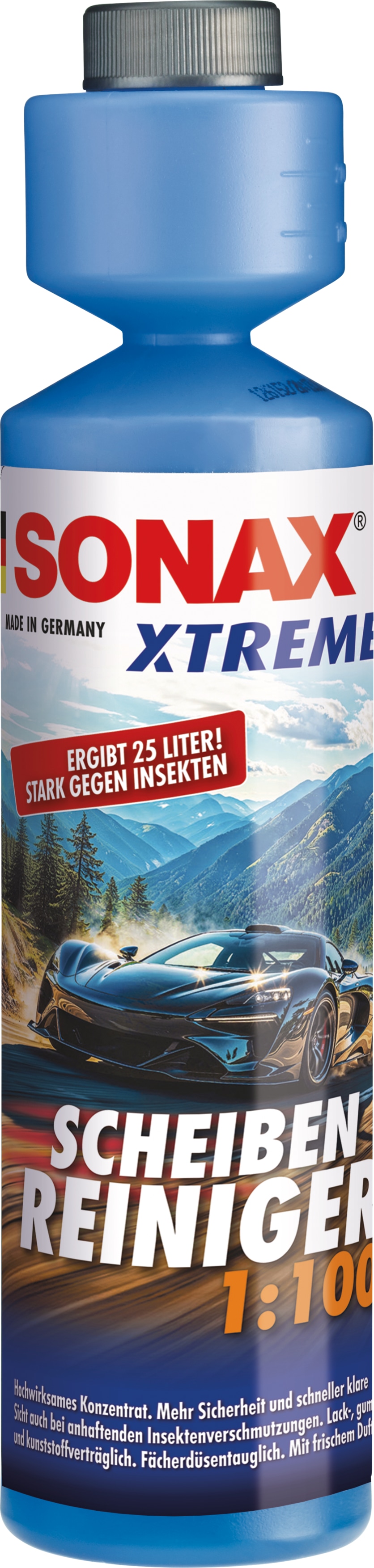 SONAX Reinigungskonzentrat XTREME ScheibenReiniger 1:100, 02711410, 250 ml SONAX Reinigungskonzentrat XTREME ScheibenReiniger 1:100, 02711410, 250 ml