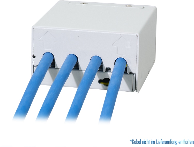 LOGILINK Patchpanel NK4090 4Port inkl. 4 CAT6A Modulen