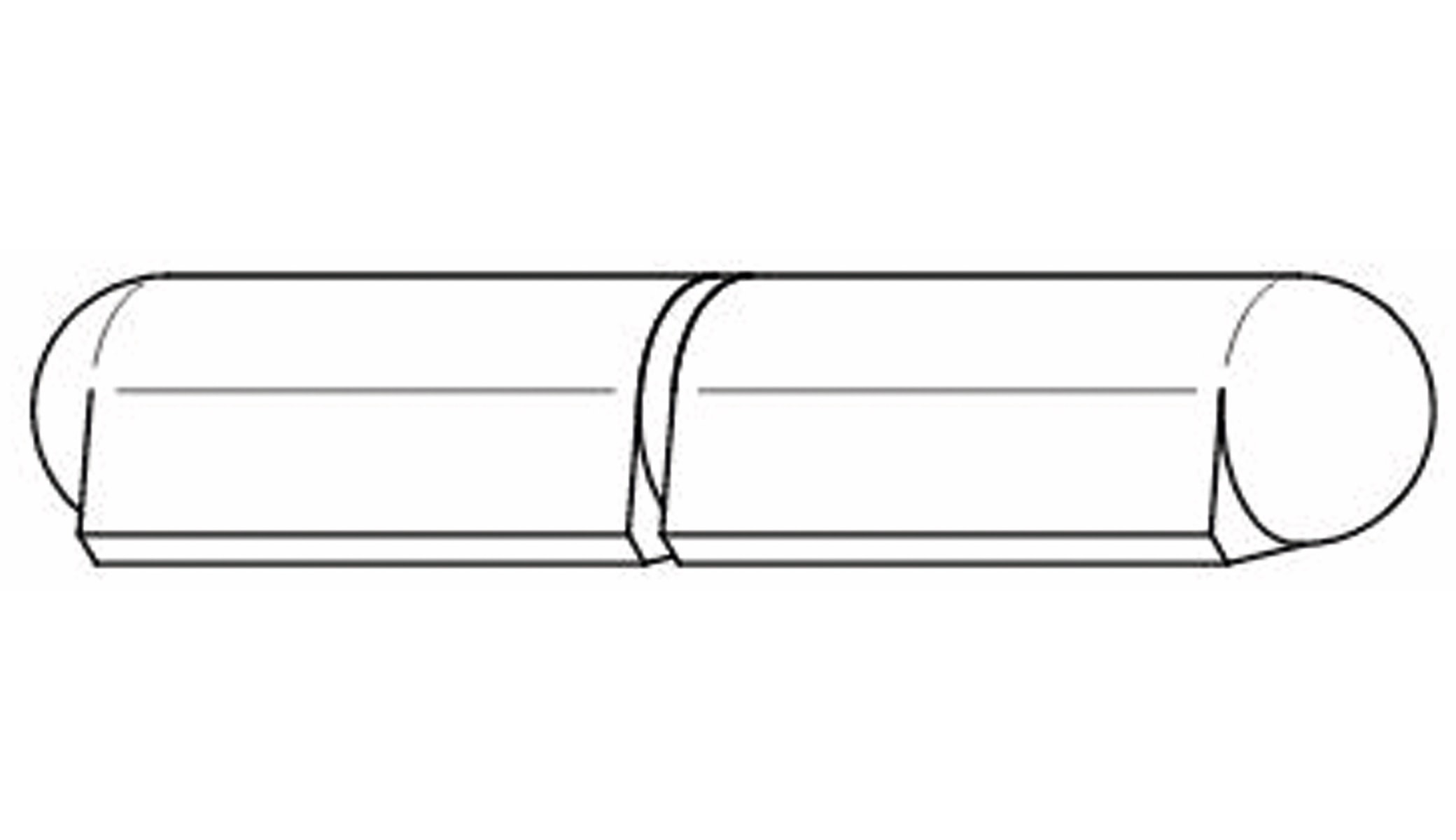 Bandrolle, Anschweißscharnier, 140x18 mm, 2-teilig, Stahl Bandrolle, Anschweißscharnier, 140x18 mm, 2-teilig, Stahl