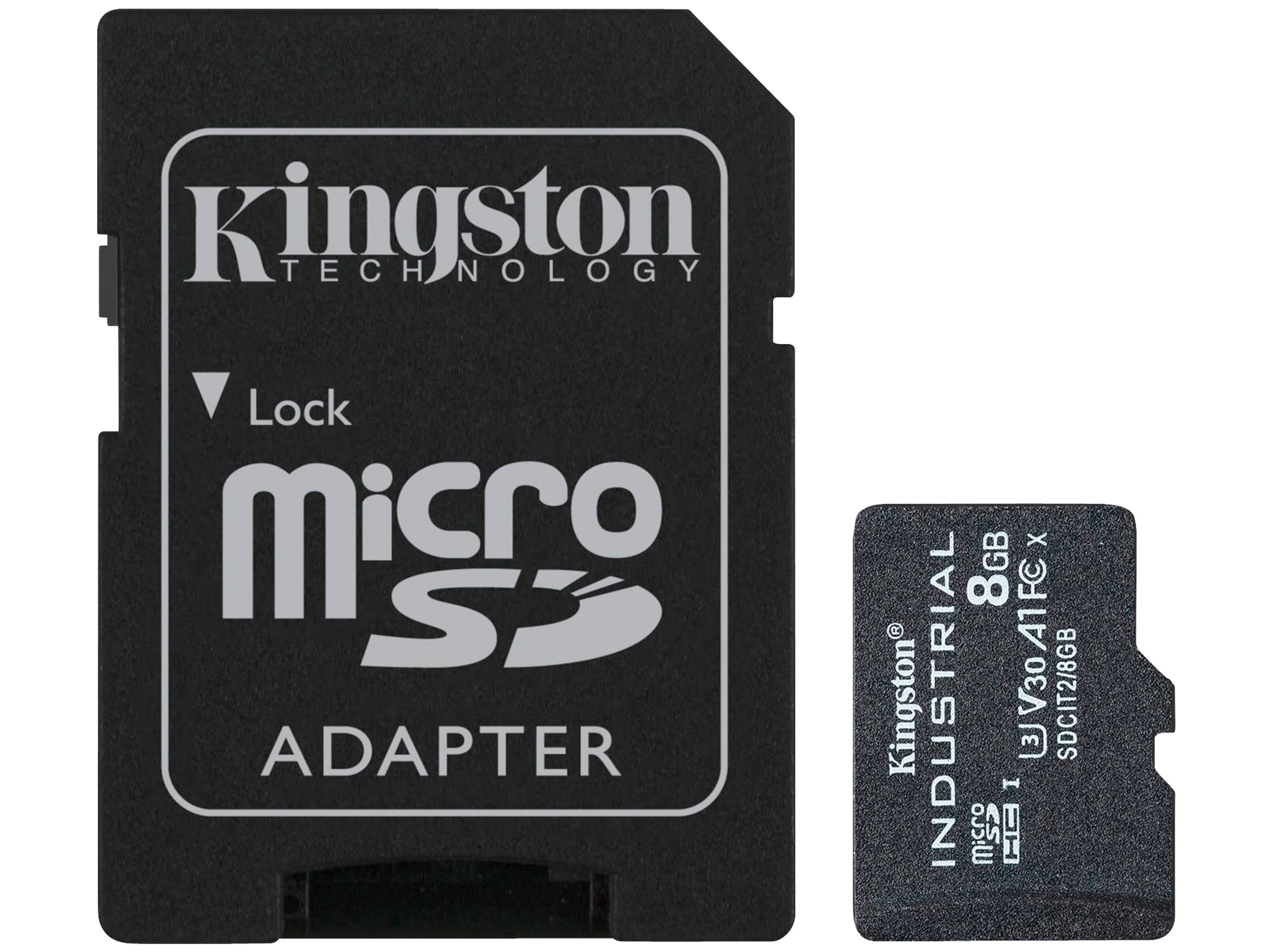 KINGSTON MicroSDHC Karte Industrial 8GB inkl. SD-Adapter KINGSTON MicroSDHC Karte Industrial 8GB