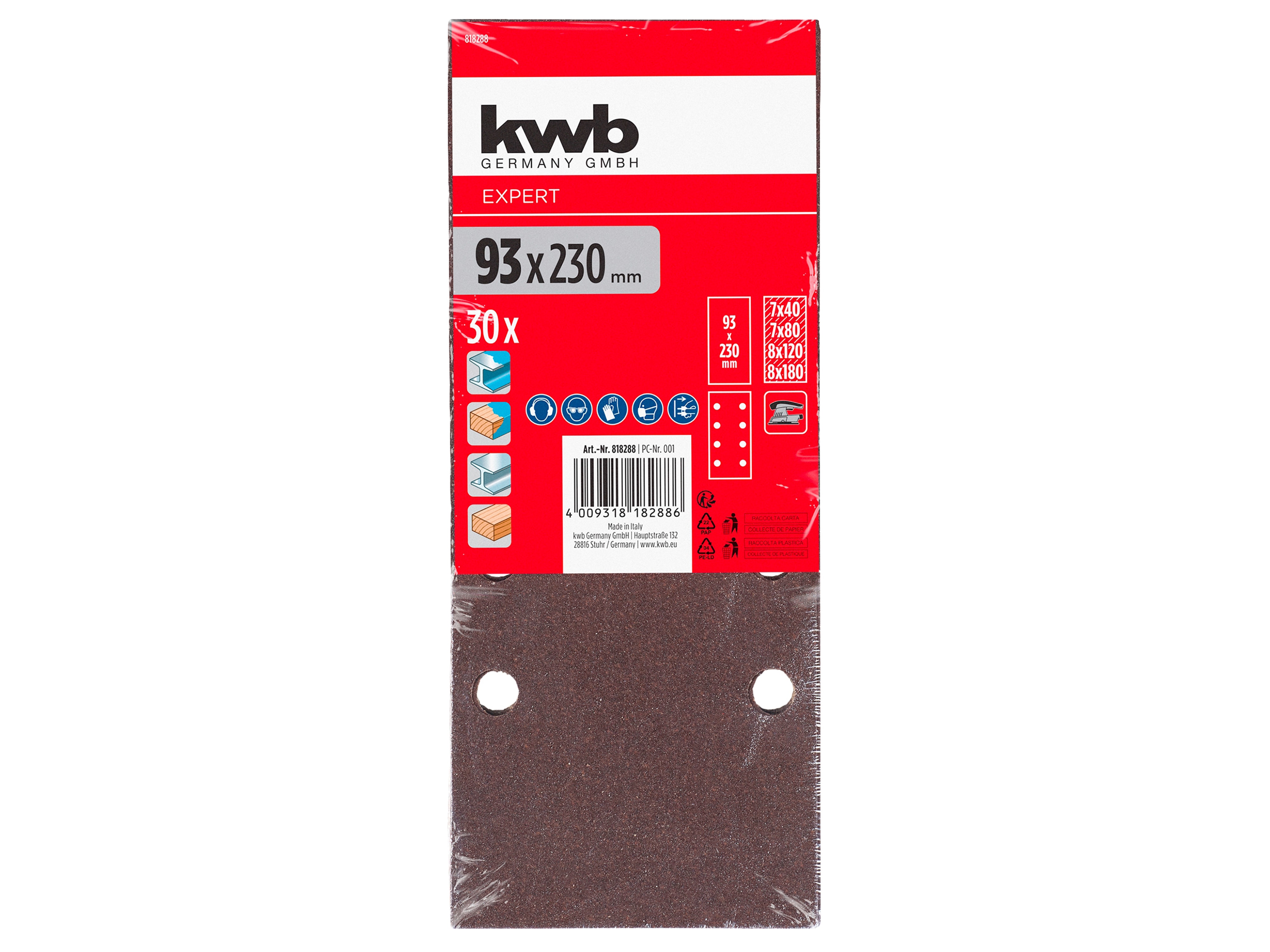 KWB Schleifpapier-Set, 818288, 30 Stück KWB Schleifpapier-Set, 818288, 30 Stück