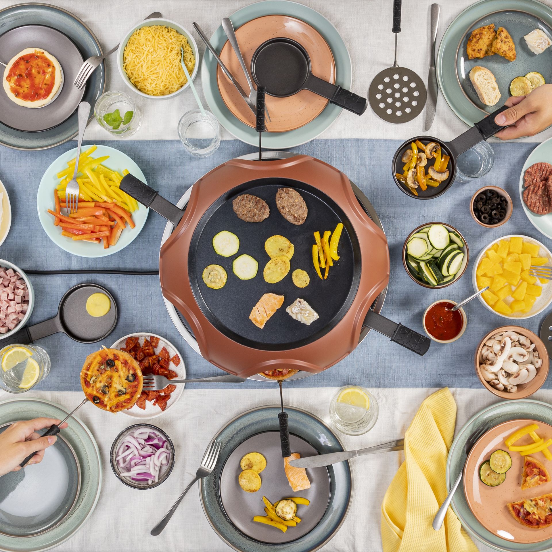 TRISTAR Pizzamaker Festa Gourmet, PZ-9160, 3in1, für 6 Personen