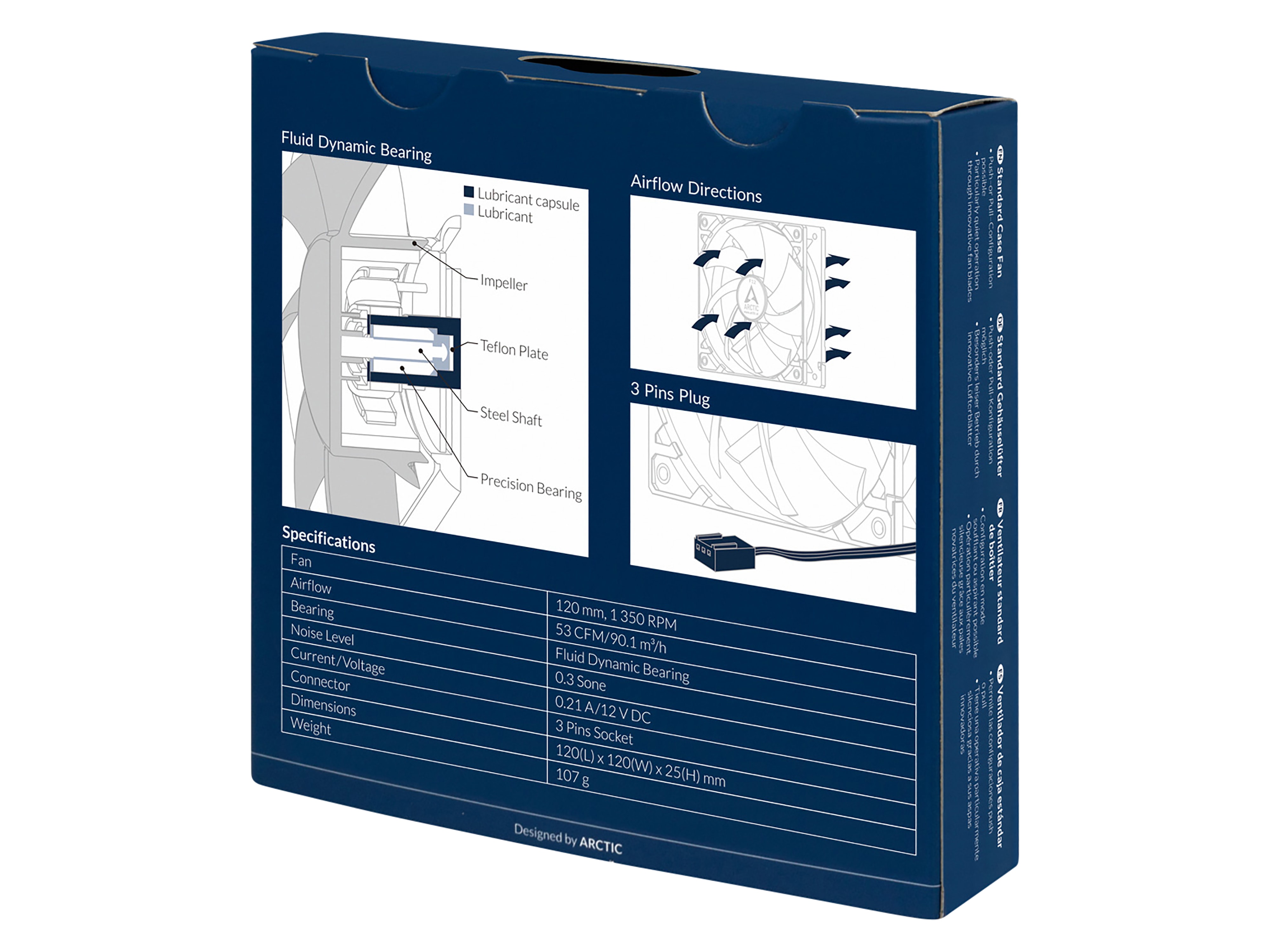 ARCTIC Lüfter F12, 120x120x25, schwarz