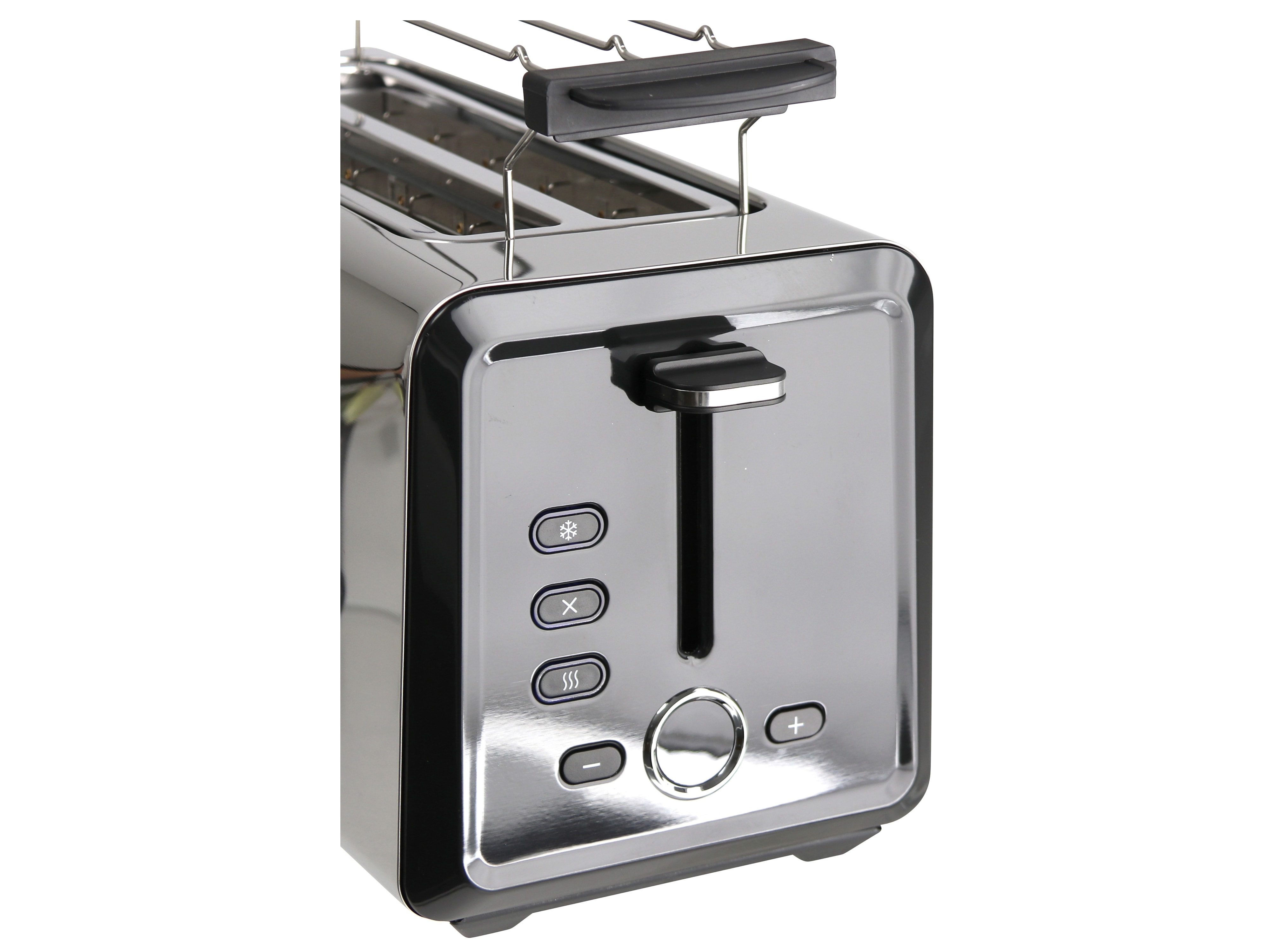 Doppellangschlitz, Toaster, TR-Tdls-e-02, Retro, silber/schwarz