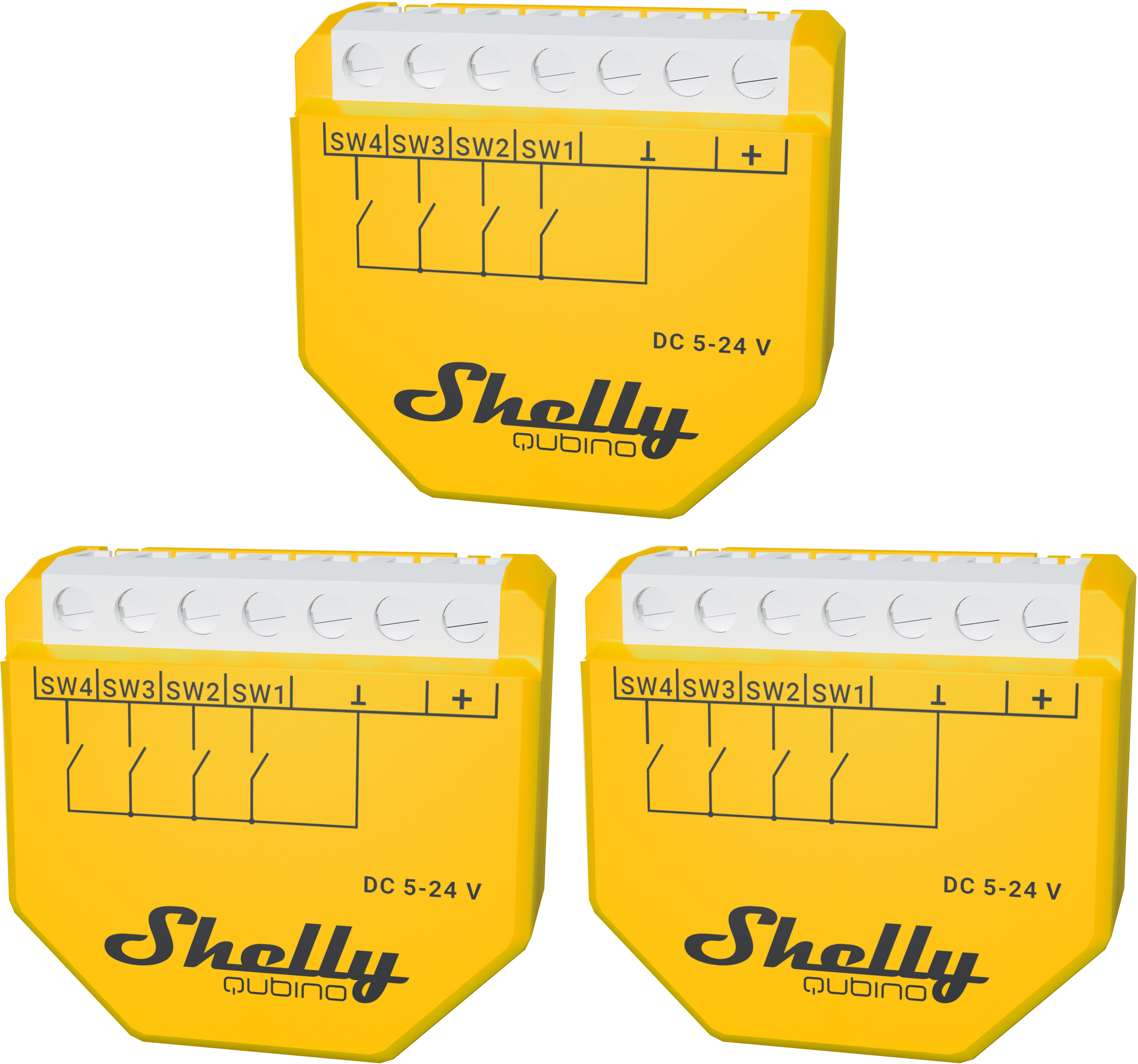 SHELLY Szenenaktivierer Wave i4 DC, Unterputz, gelb, 3 Stück SHELLY Szenenaktivierer Wave i4 DC, Unterputz, gelb, 3 Stück