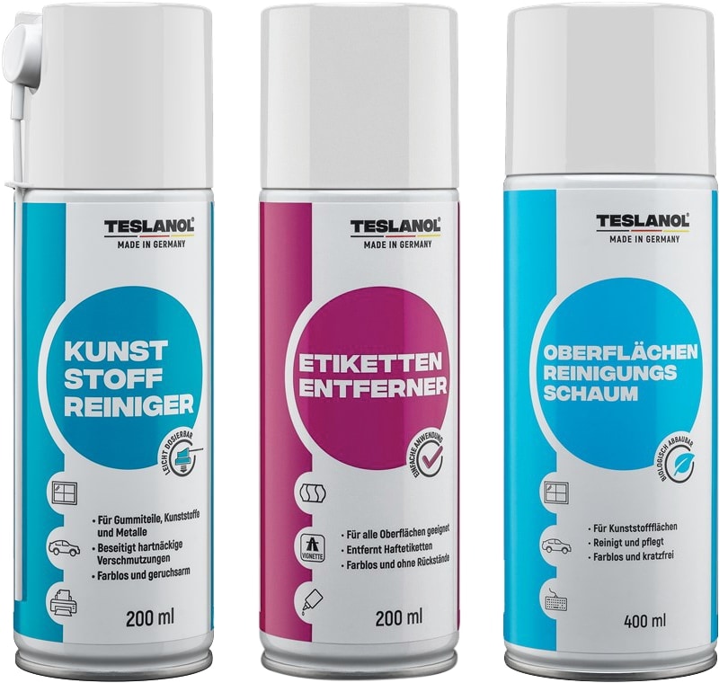 TESLANOL Autopflege-Sprays-Set, 3-teilig TESLANOL Autopflege-Sprays-Set, 3-teilig