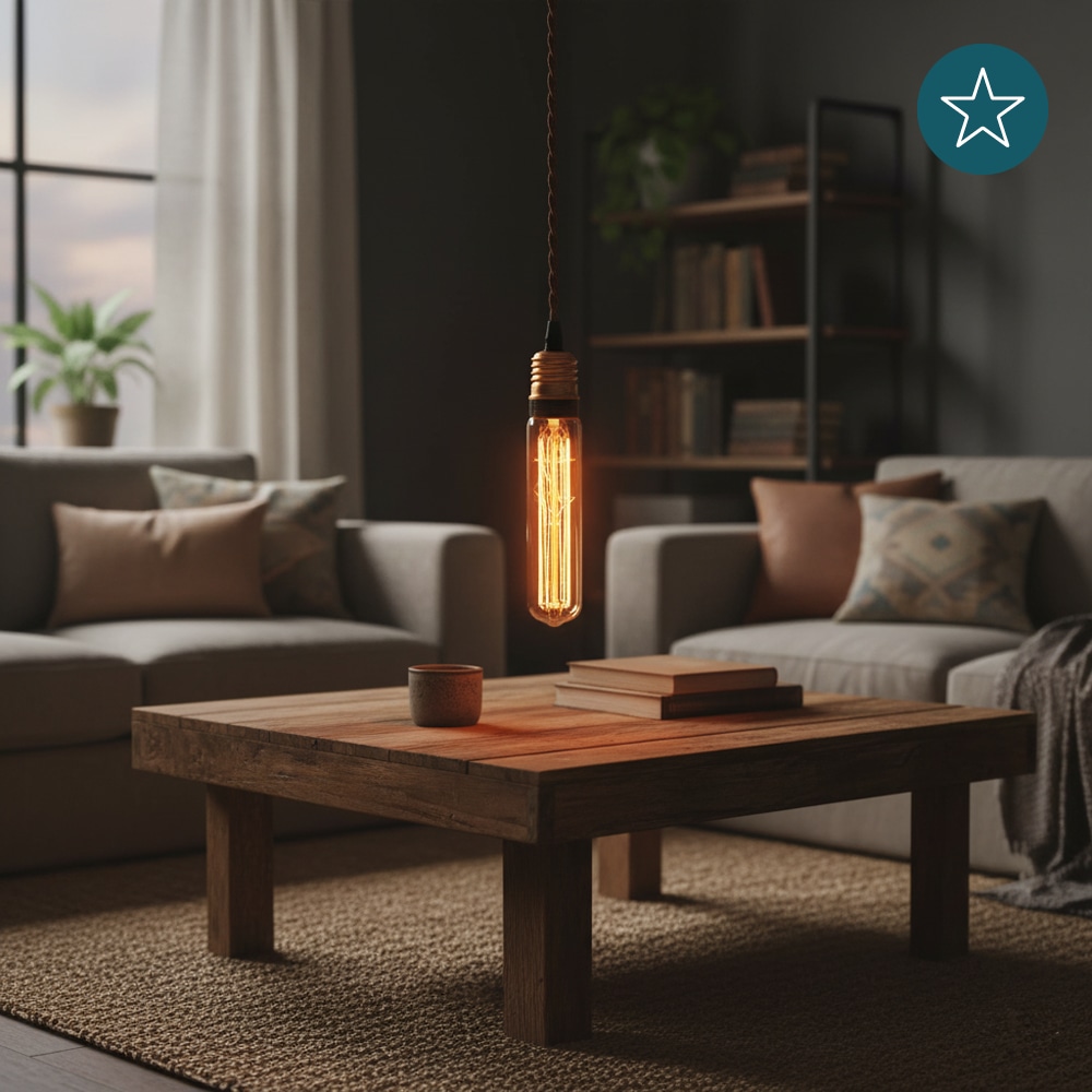 LUXULA LED-Filament-Lampe, Vintage Stab, E27, 2,3W, 65lm, 1800K