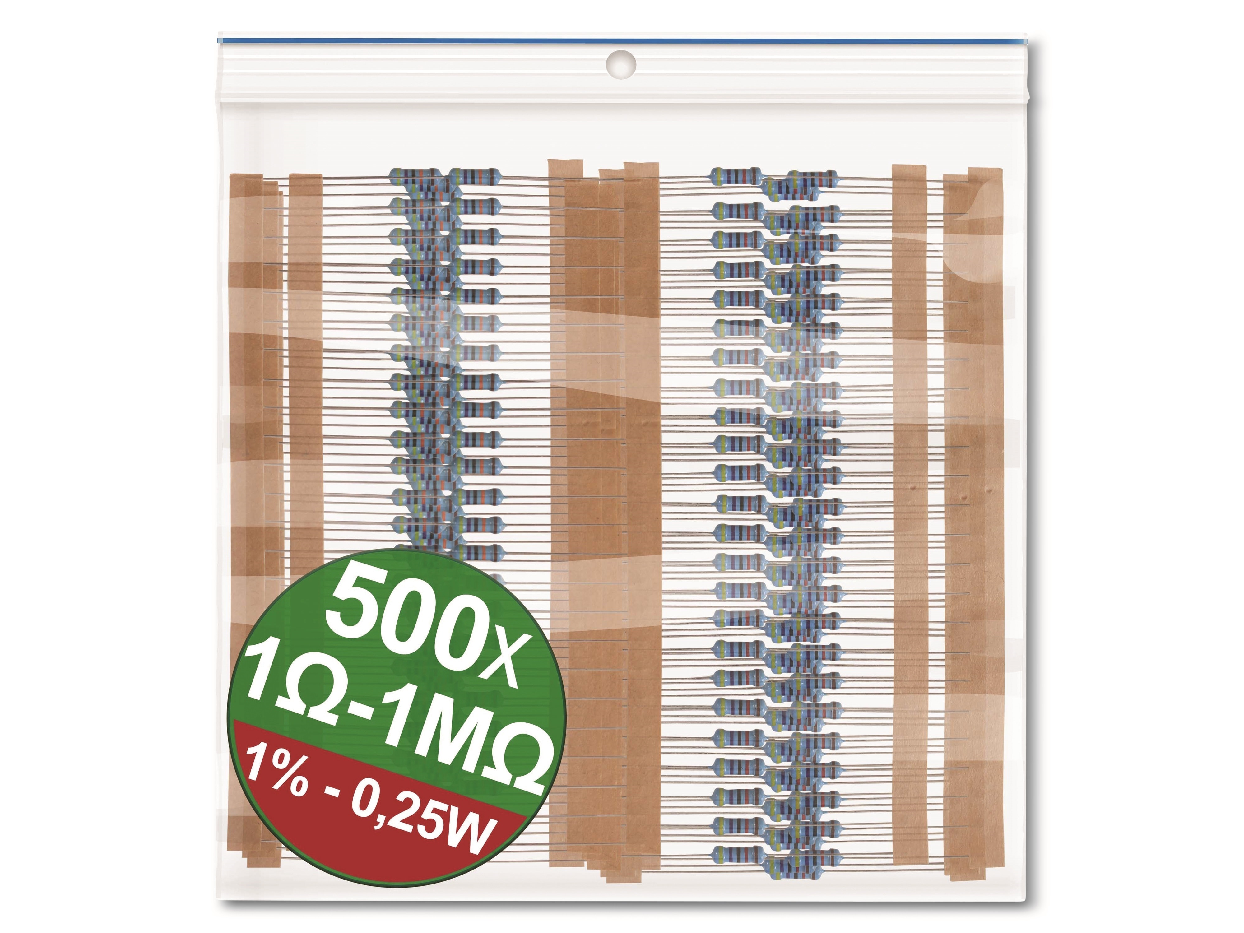 QUADRIOS Metallschicht-Widerstand, 22P036, 1 %, 0,25 W, 500 St. QUADRIOS Metallschicht-Widerstand, 22P036, 1 %, 0,25 W, 500 St.
