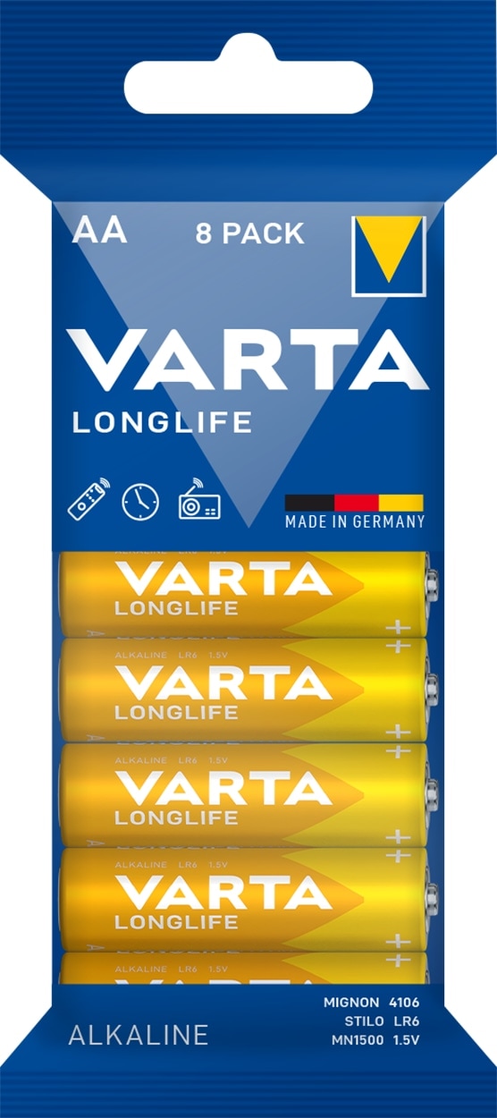 VARTA Mignon-Batterie LONGLIFE, 8St. VARTA Mignon-Batterie LONGLIFE, 8St.