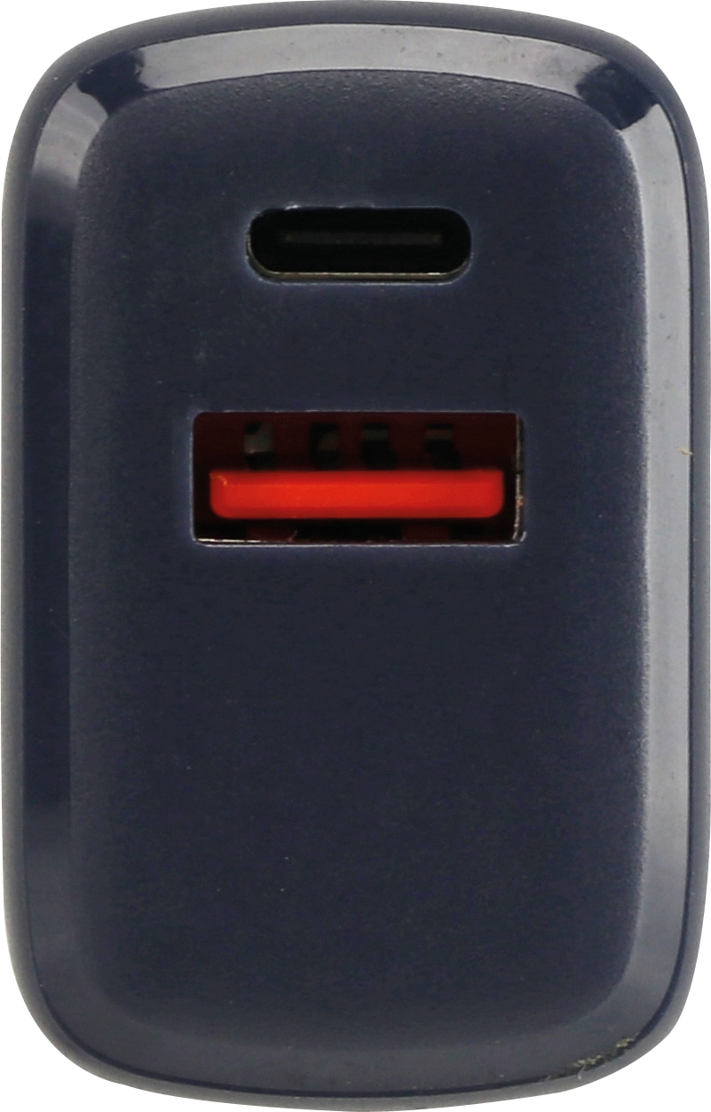 PD-Schnellladegerät USB-A + USB-C PT-PDAC024N, dunkelblau