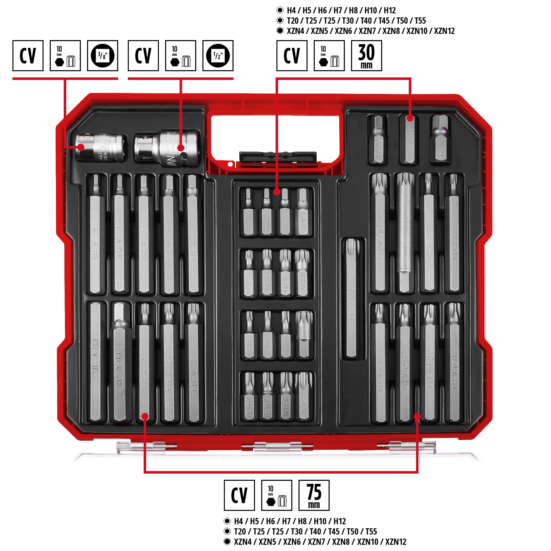 EINHELL Kraftbit-Set, 109032, XL-Case, 40-teilig EINHELL Kraftbit-Set, 109032, XL-Case, 40-teilig