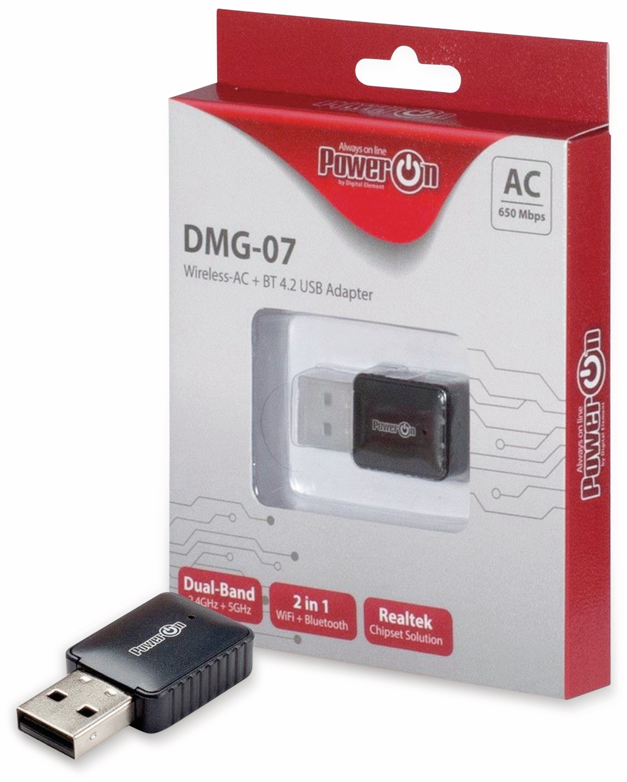 INTER-TECH WLAN/Bluetooth-Adapter DMG-07, Dual-Band INTER-TECH WLAN/Bluetooth-Adapter DMG-07, Dual-Band