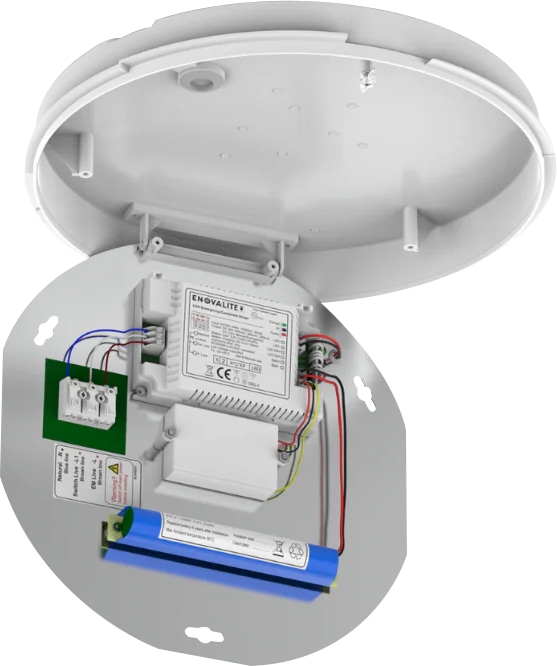 ENOVALITE LED-Notstrom Deckenleuchte, 8 Stunden, inkl. Test-Funktion