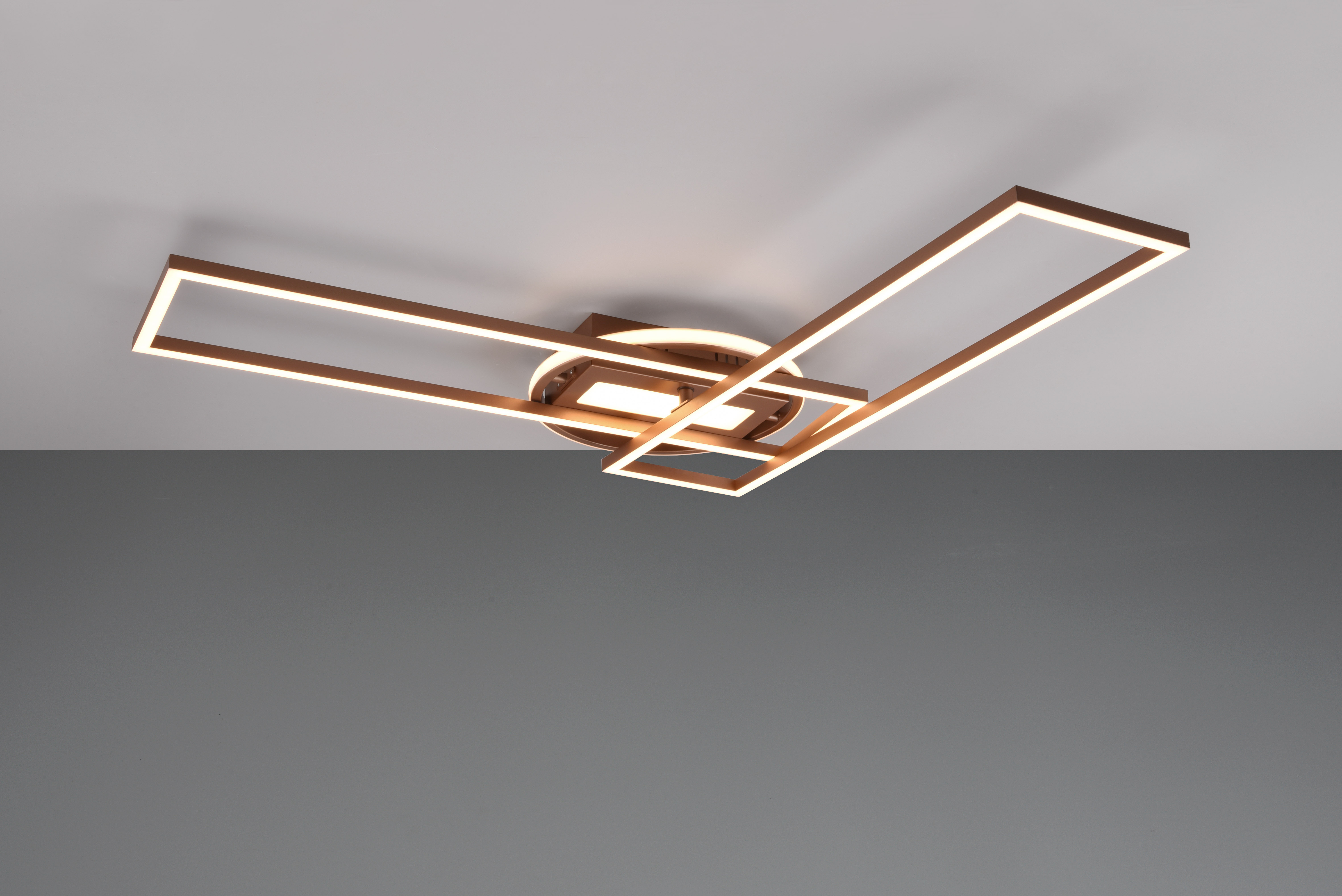 REALITY LED-Deckenleuchte Twister R67183165 coffee, 30 W, 4500 lm, CCT