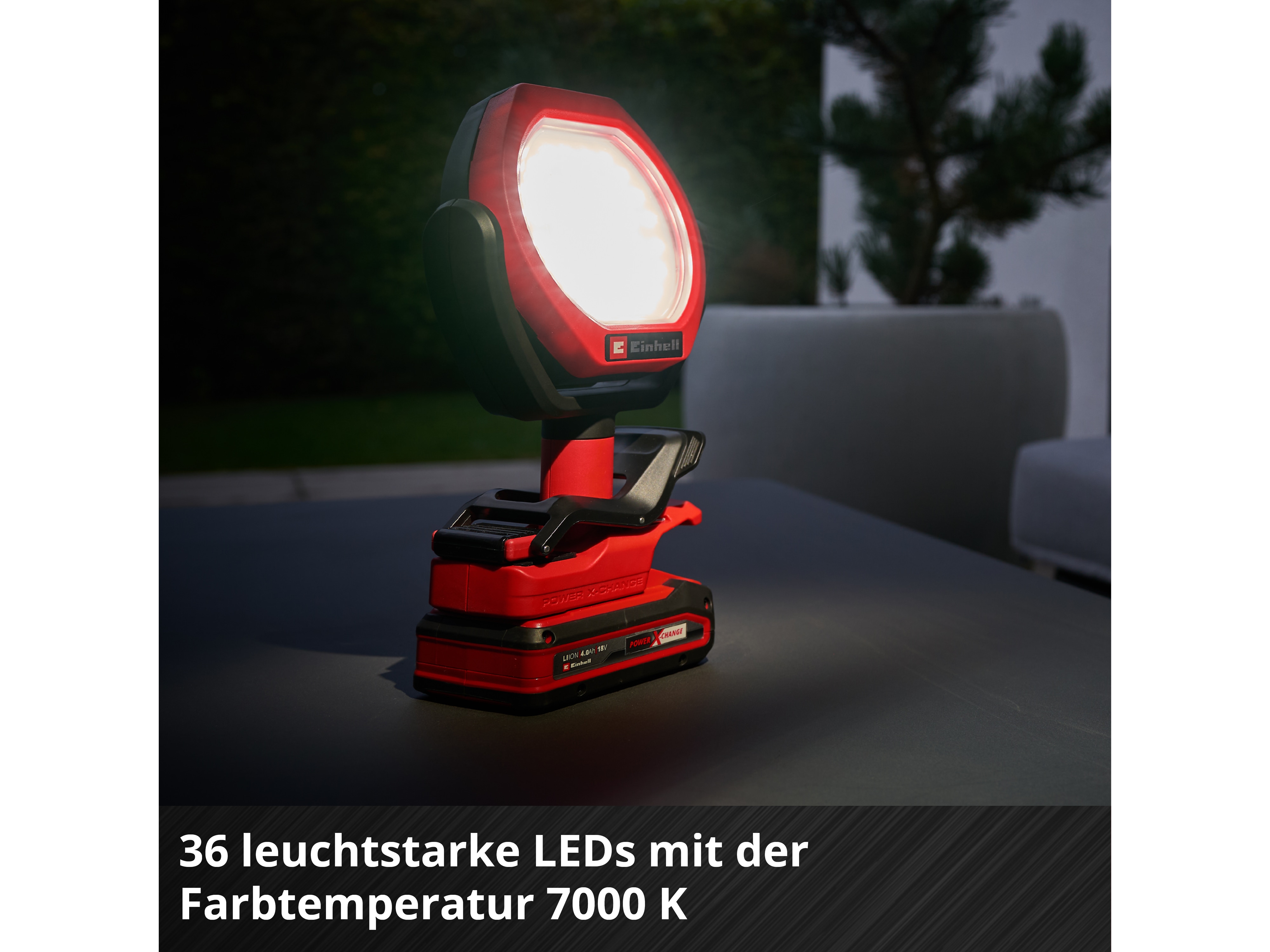 EINHELL Akku-Outdoor-Lampe GC-OL 18/1500 Li Kit (1x 4,0 Ah)