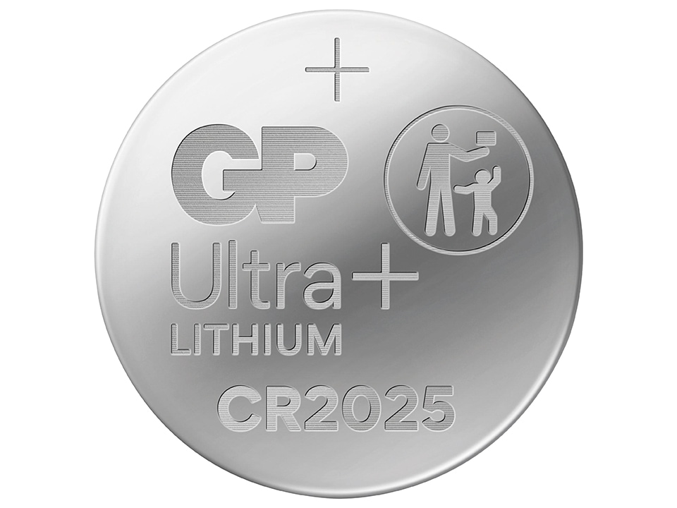 GP Ultra Plus, CR2025 Lithium Knopfzelle, 3 V, 5 Stück GP Ultra Plus, CR2025 Lithium Knopfzelle, 3 V, 5 Stück
