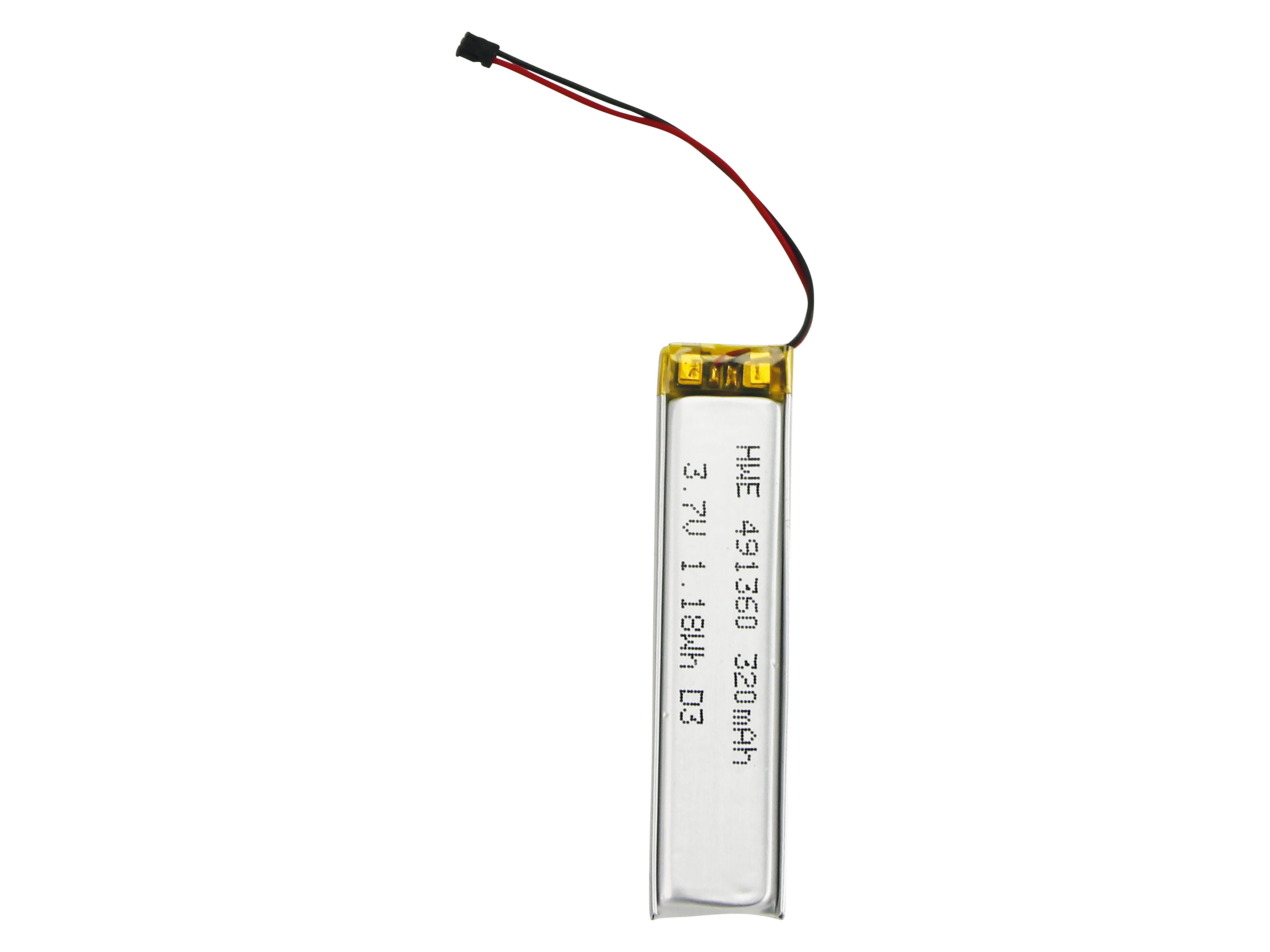 Lithium-Polymer-Akku HWE491360, 3,7 V/320 mAh, 5 Stück Lithium-Polymer-Akku HWE491360, 5 Stück