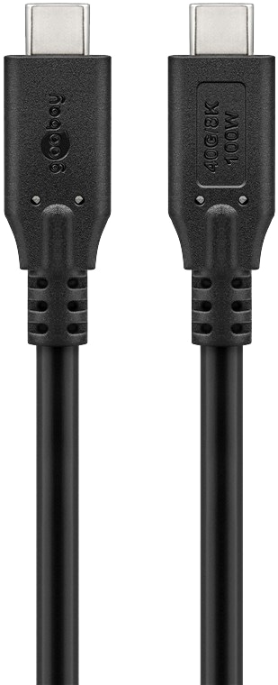 GOOBAY USB-C Kabel 74193 USB4 100W 2m schwarz 40 Gbit/s
